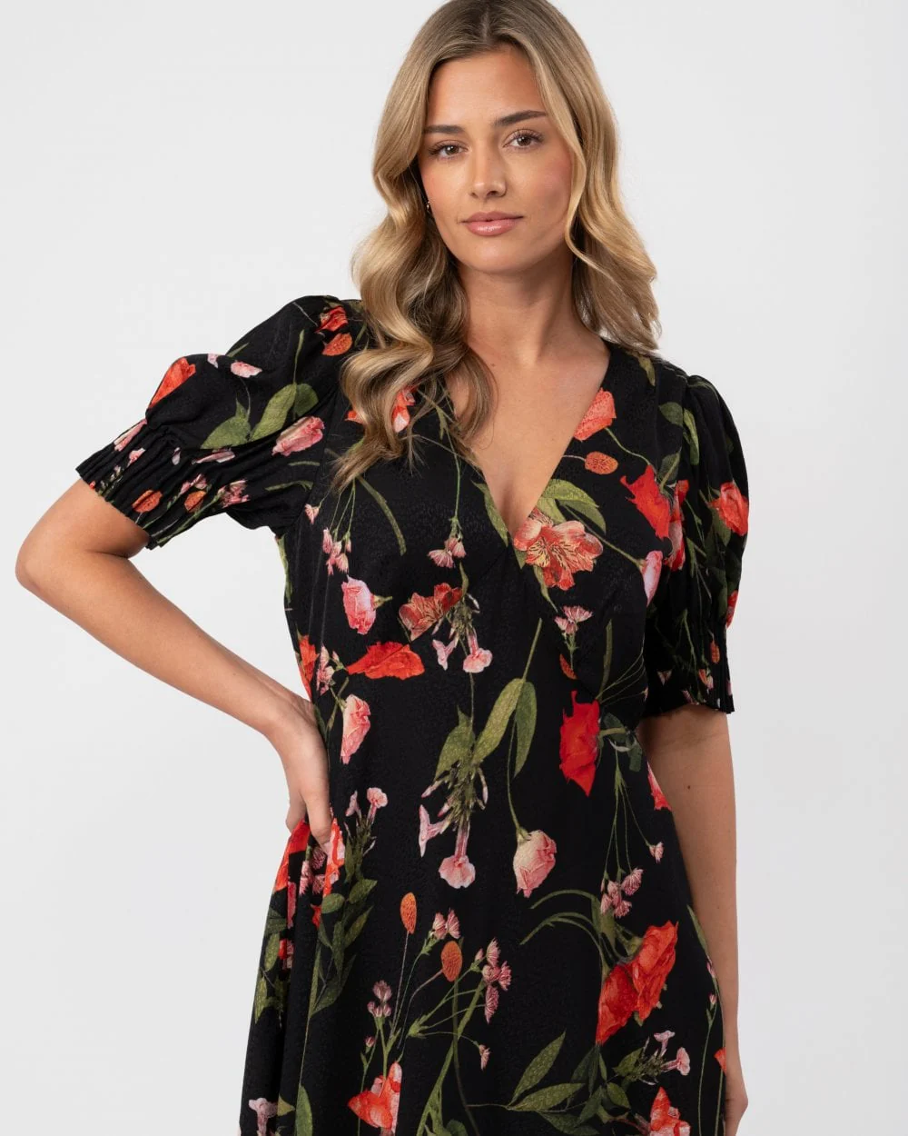 Ted Baker Sienno Womens Mini Puff Sleeve Tea Dress - Image 3