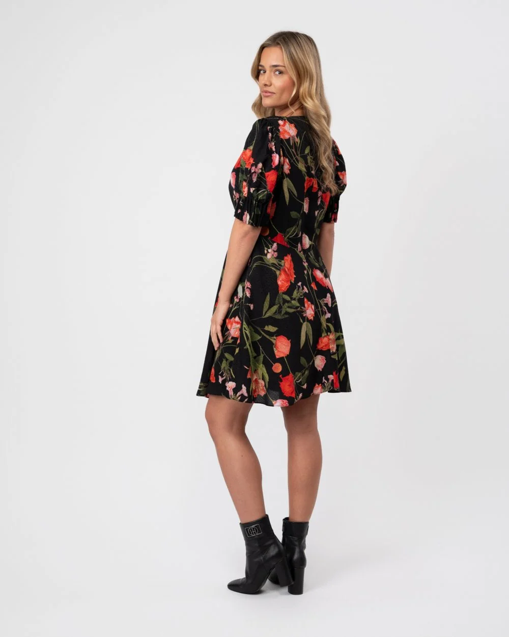 Ted Baker Sienno Womens Mini Puff Sleeve Tea Dress - Image 4