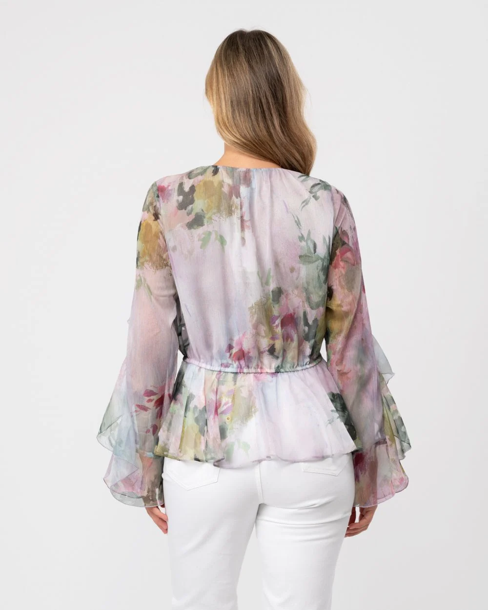 Ted Baker Sunnieh Womens Waterfall Ruffle Button Up Blouse - Image 4
