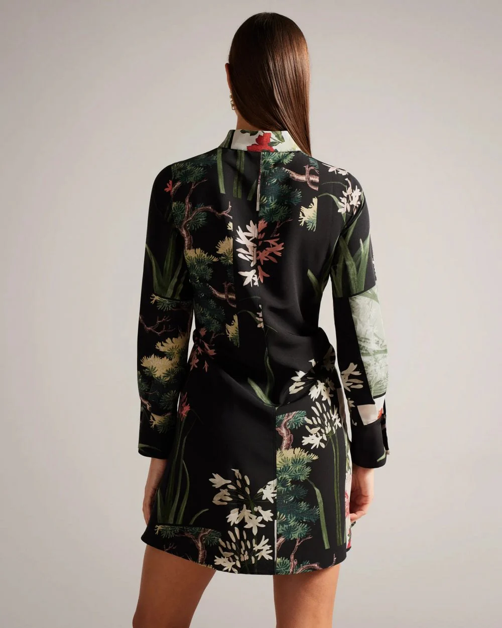 Ted Baker Winnieh Womens Long Sleeve Belted Straight Mini Shirt Dress - Image 5