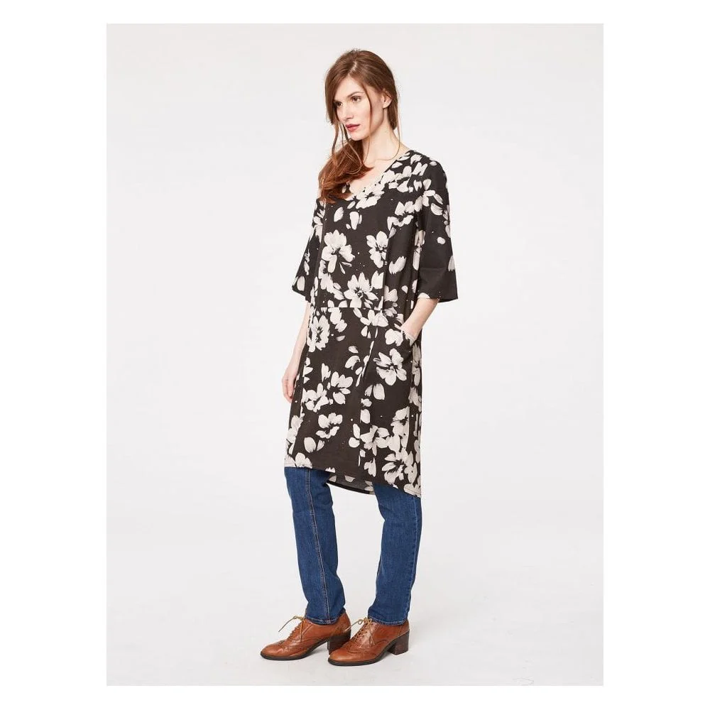 Thought Clothing Marin Womens Tencel Flower Print Dress - Image 4