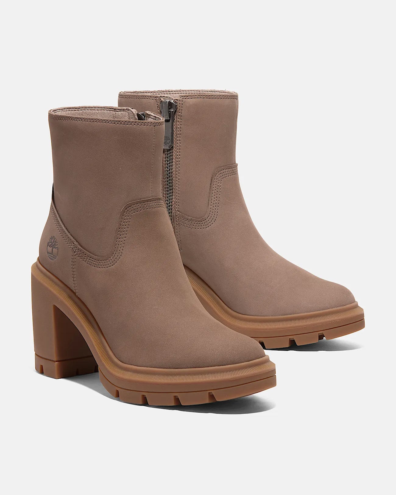 Timberland Allington Heights Mid Zip Up Womens Boots - Taupe Nubuck - Image 4