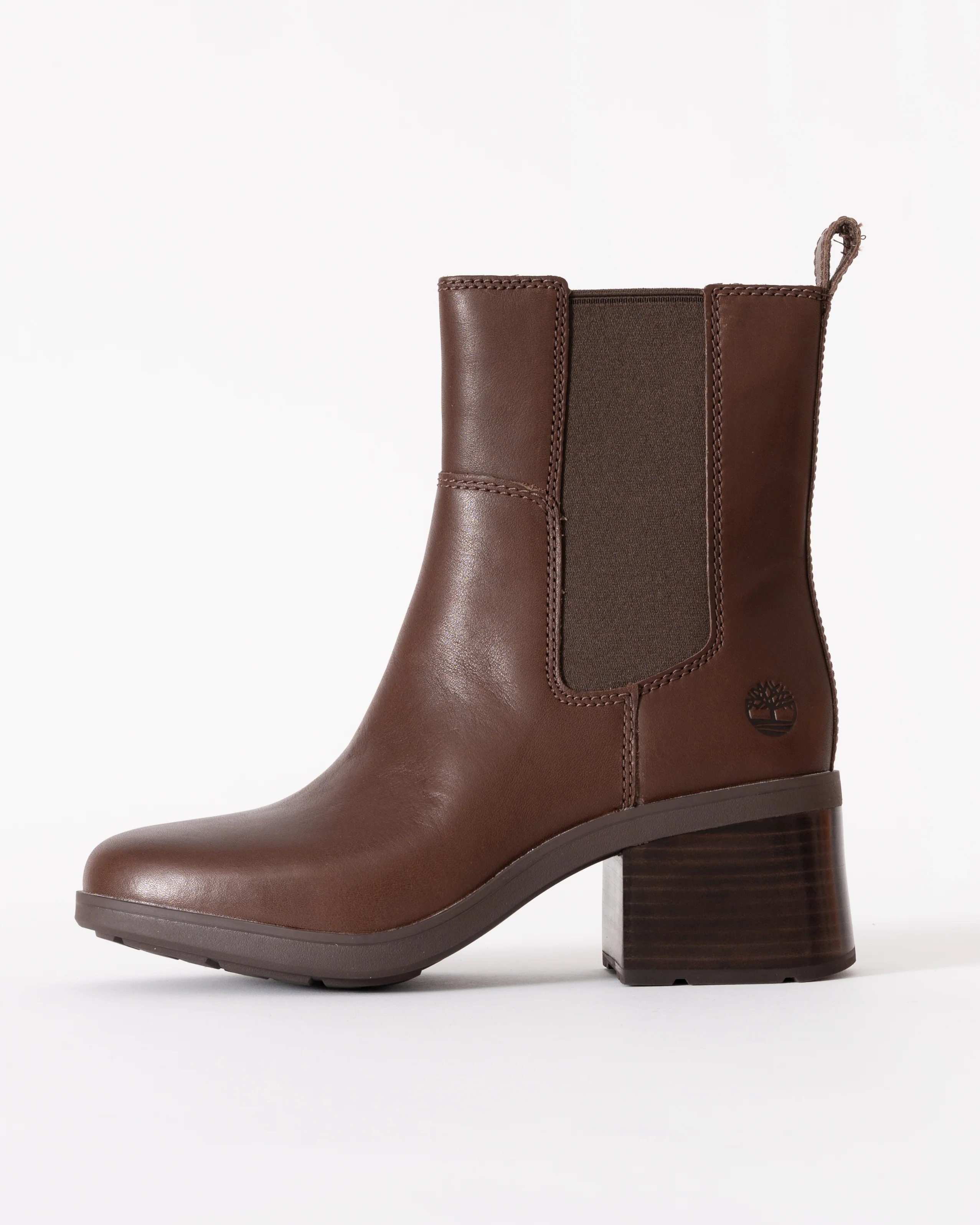 Timberland Bellevaux Mid Womens Chelsea Boot - Dark Brown Full Grain - Image 2