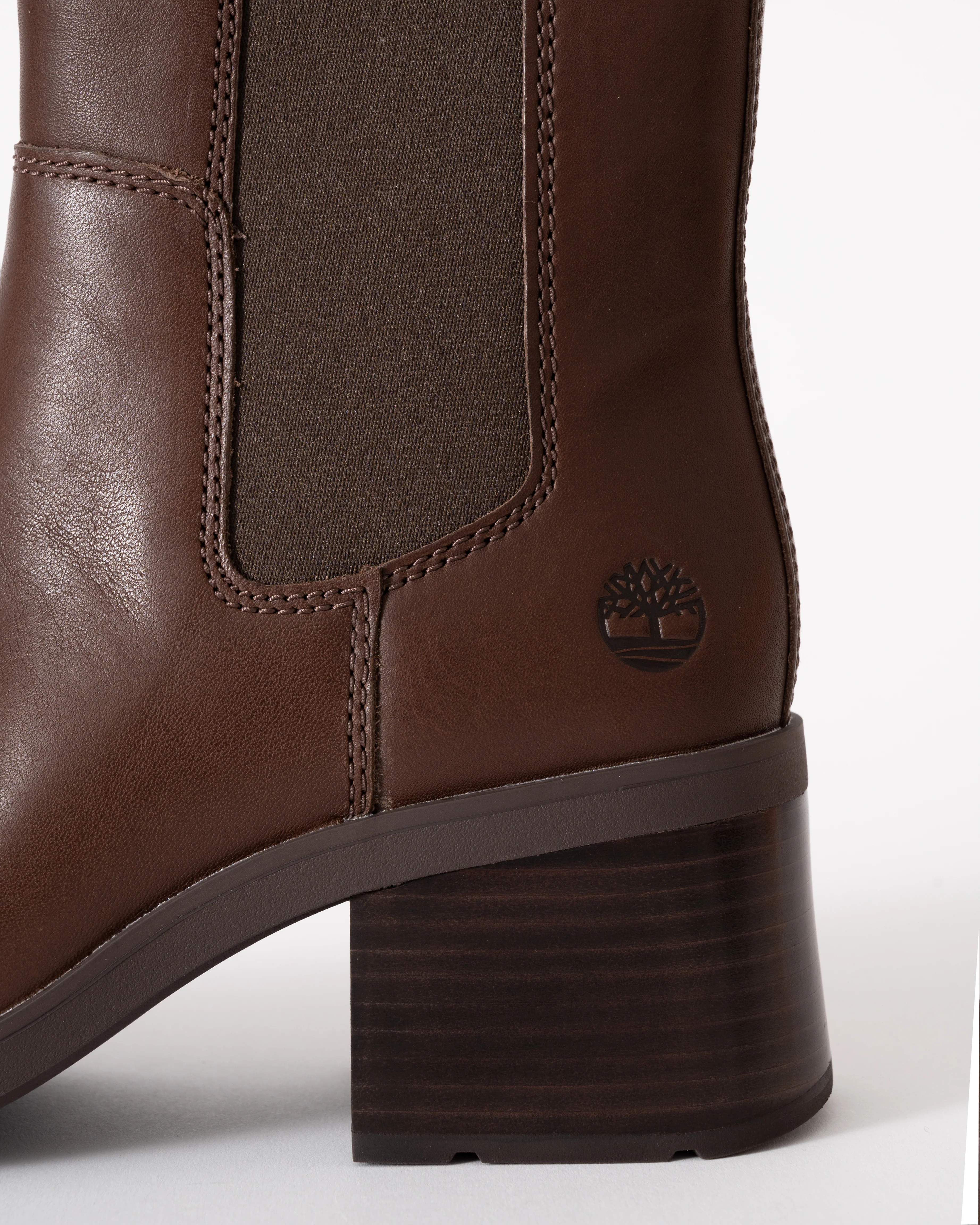 Timberland Bellevaux Mid Womens Chelsea Boot - Dark Brown Full Grain - Image 5