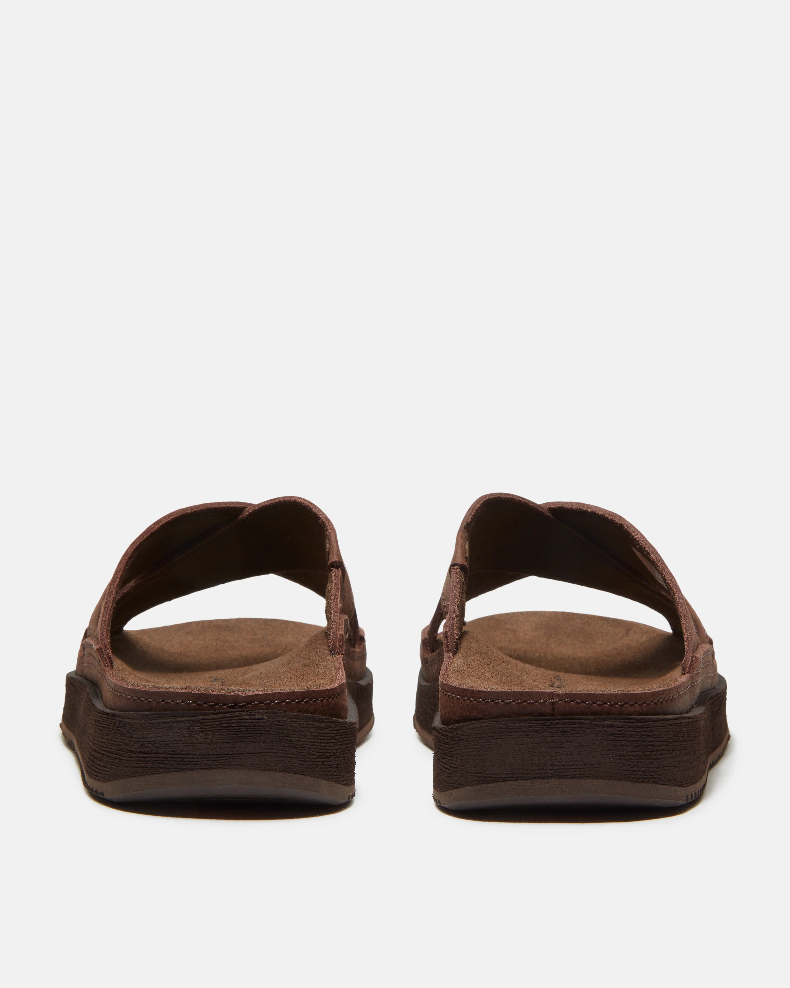 Timberland Casco Cove Cross Strap Full Grain Leather Mens Sandals - Dark Brown - Image 2