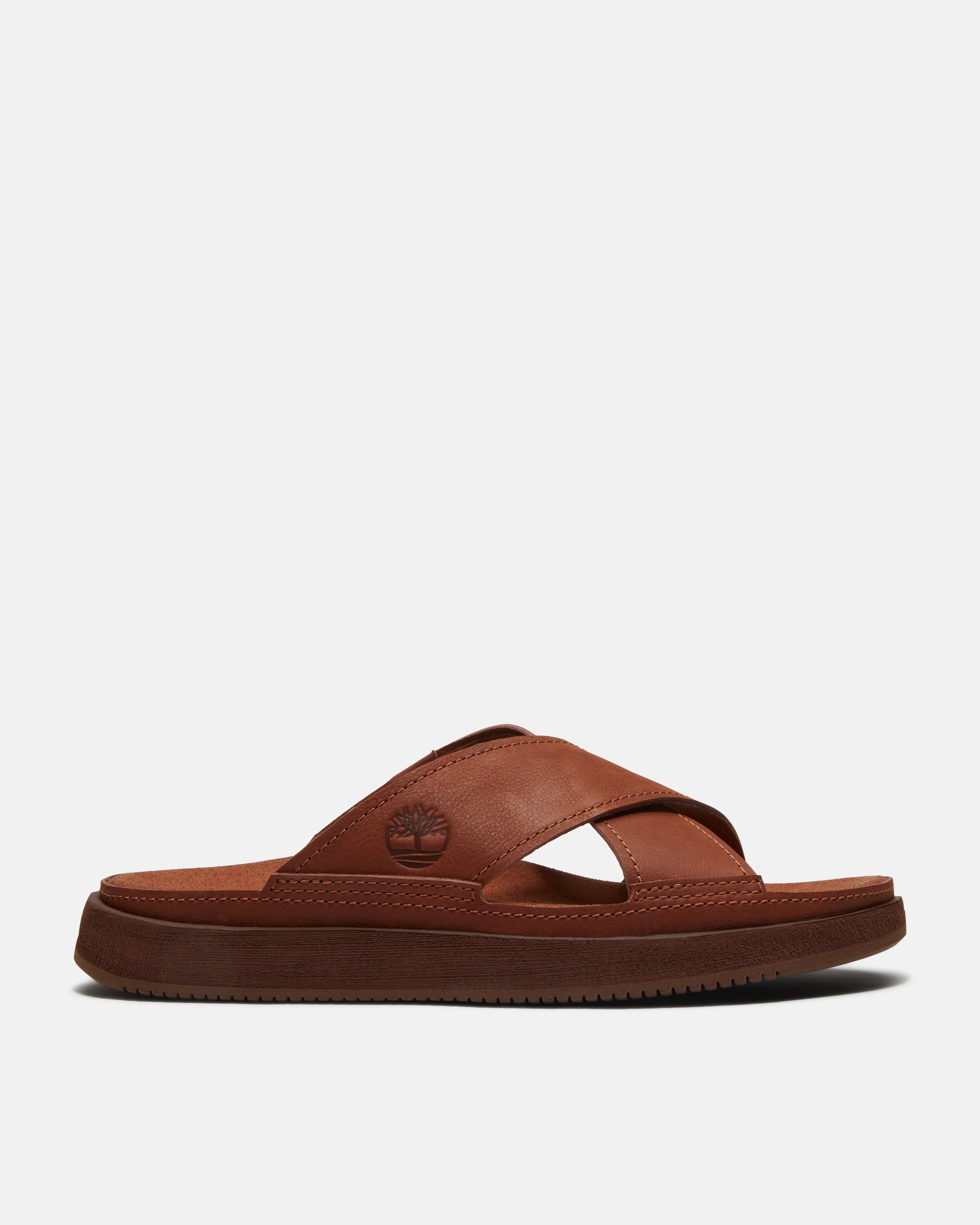 Timberland Casco Cove Cross Strap Full Grain Leather Mens Sandals - Rust - Image 2