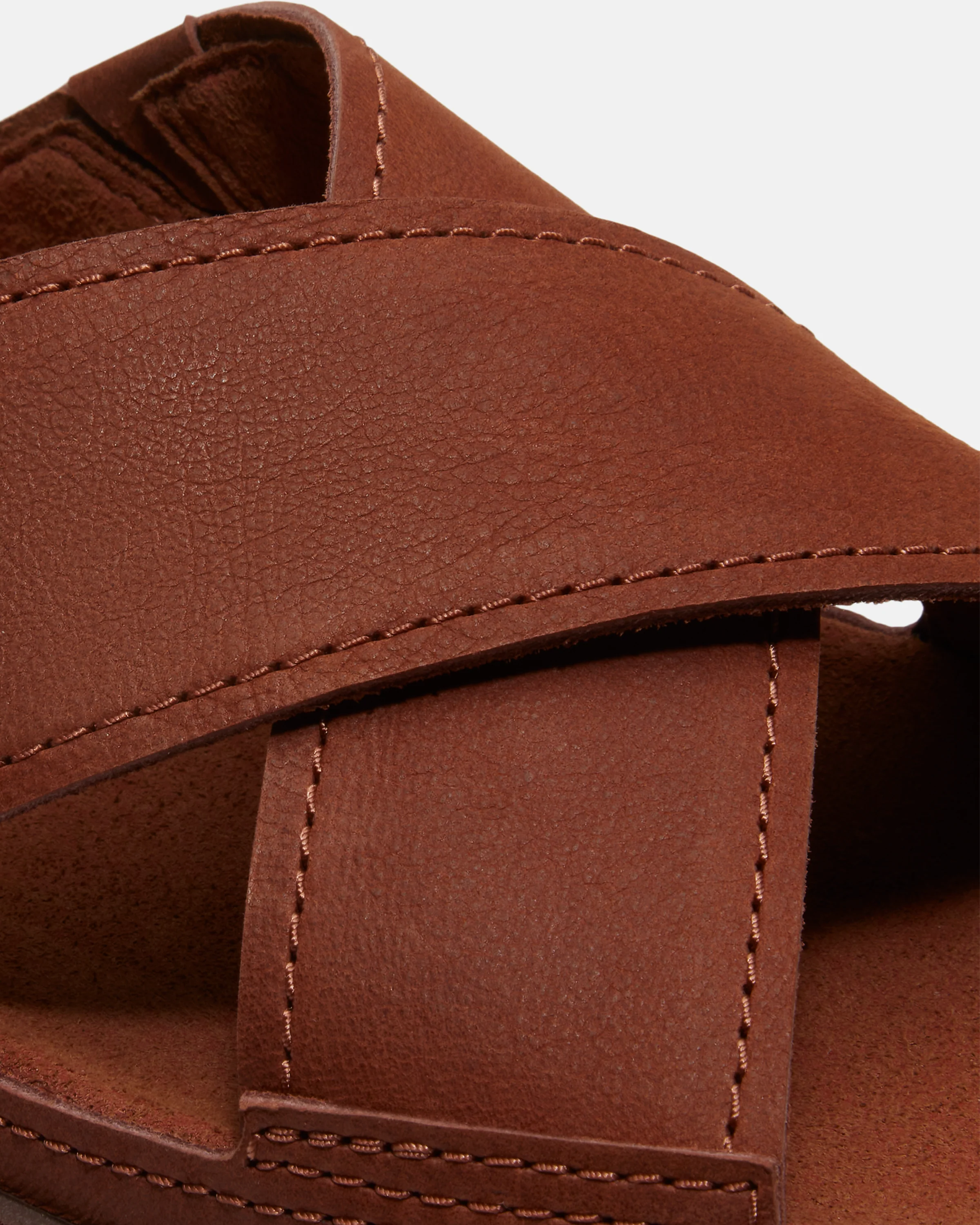 Timberland Casco Cove Cross Strap Full Grain Leather Mens Sandals - Rust - Image 5