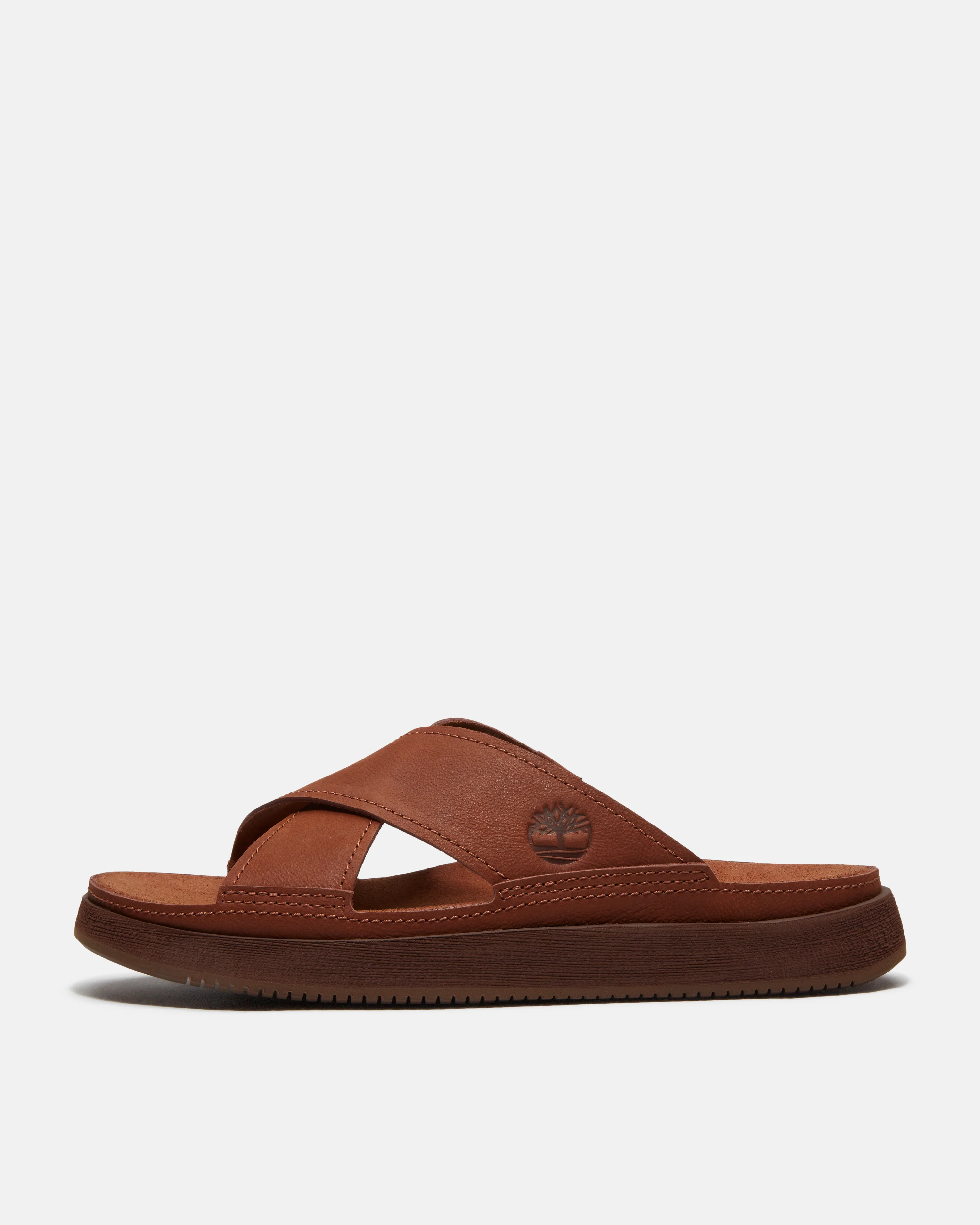 Timberland Casco Cove Cross Strap Full Grain Leather Mens Sandals - Rust - Image 6