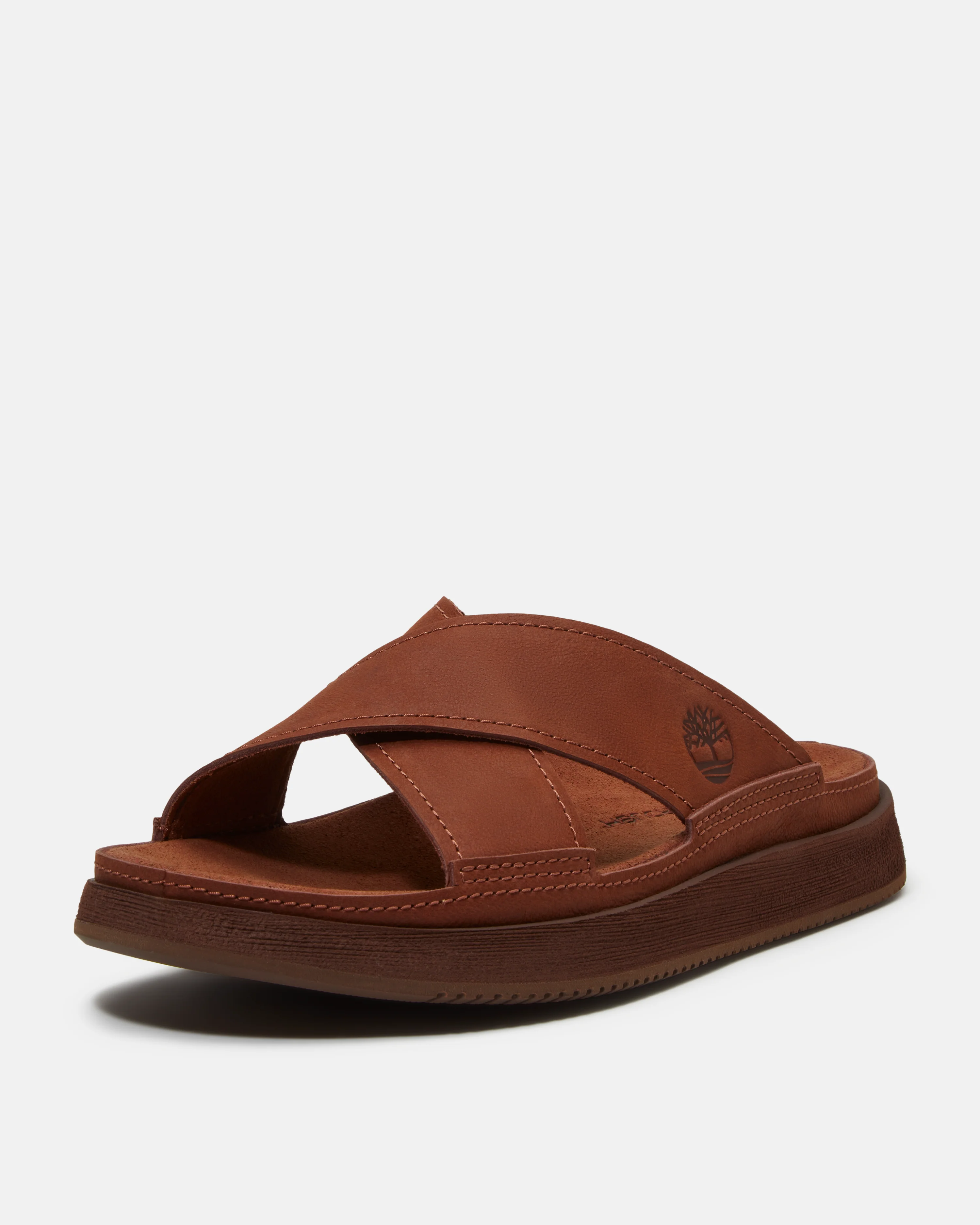 Timberland Casco Cove Cross Strap Full Grain Leather Mens Sandals - Rust - Image 7