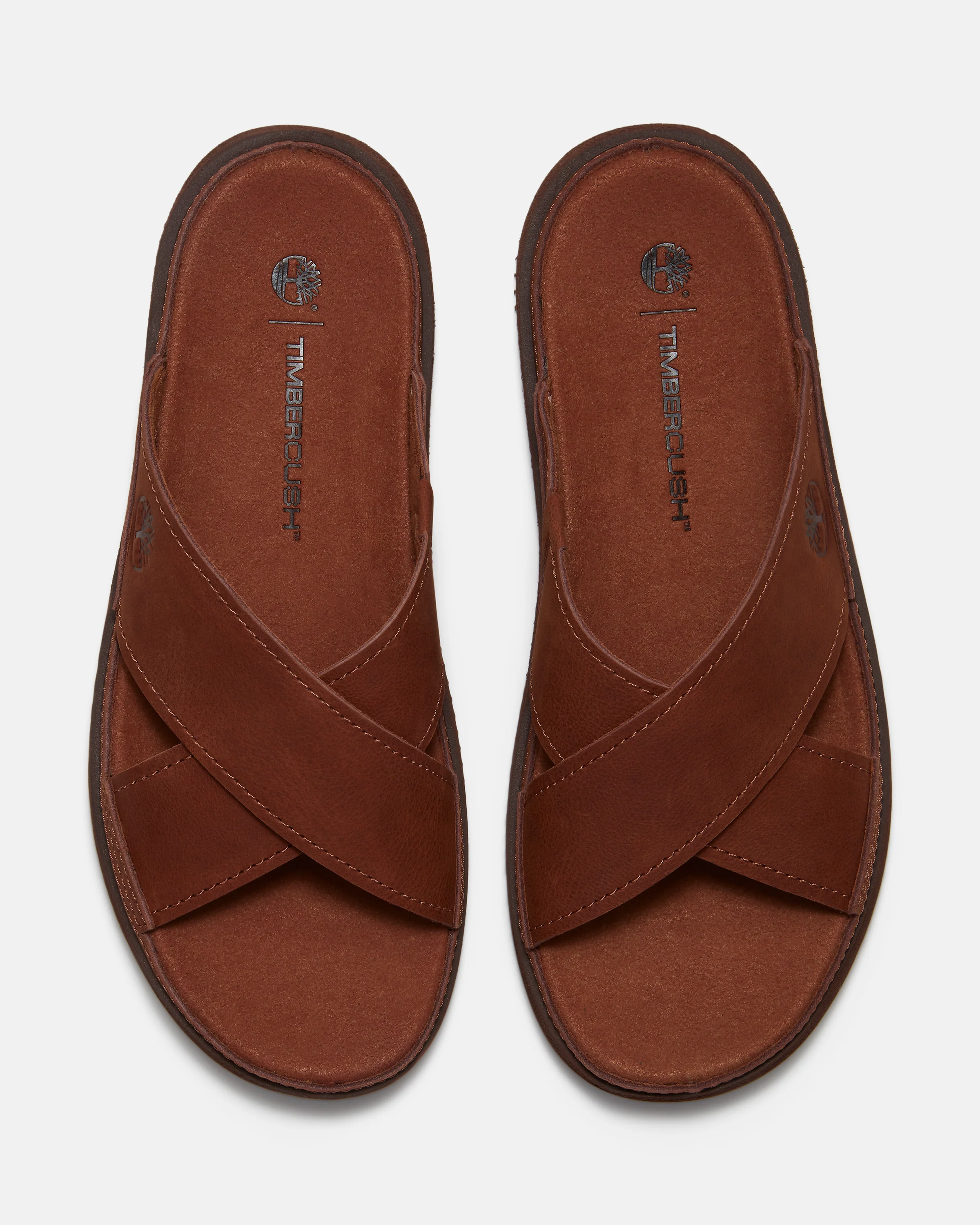Timberland Casco Cove Cross Strap Full Grain Leather Mens Sandals - Rust - Image 8