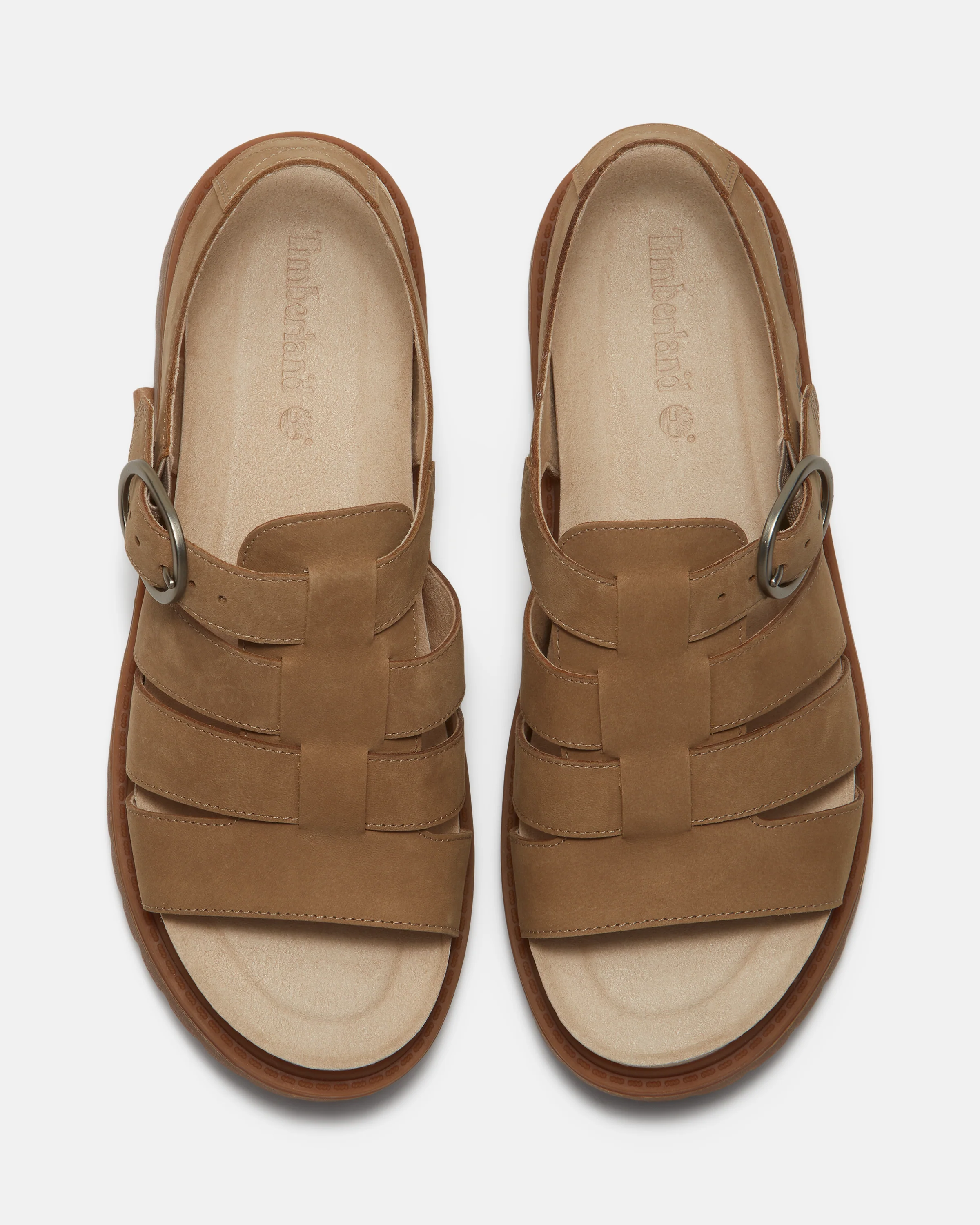 Timberland Clairemont Way Nubuck Womens Fisherman Sandals - Mid Beige - Image 2