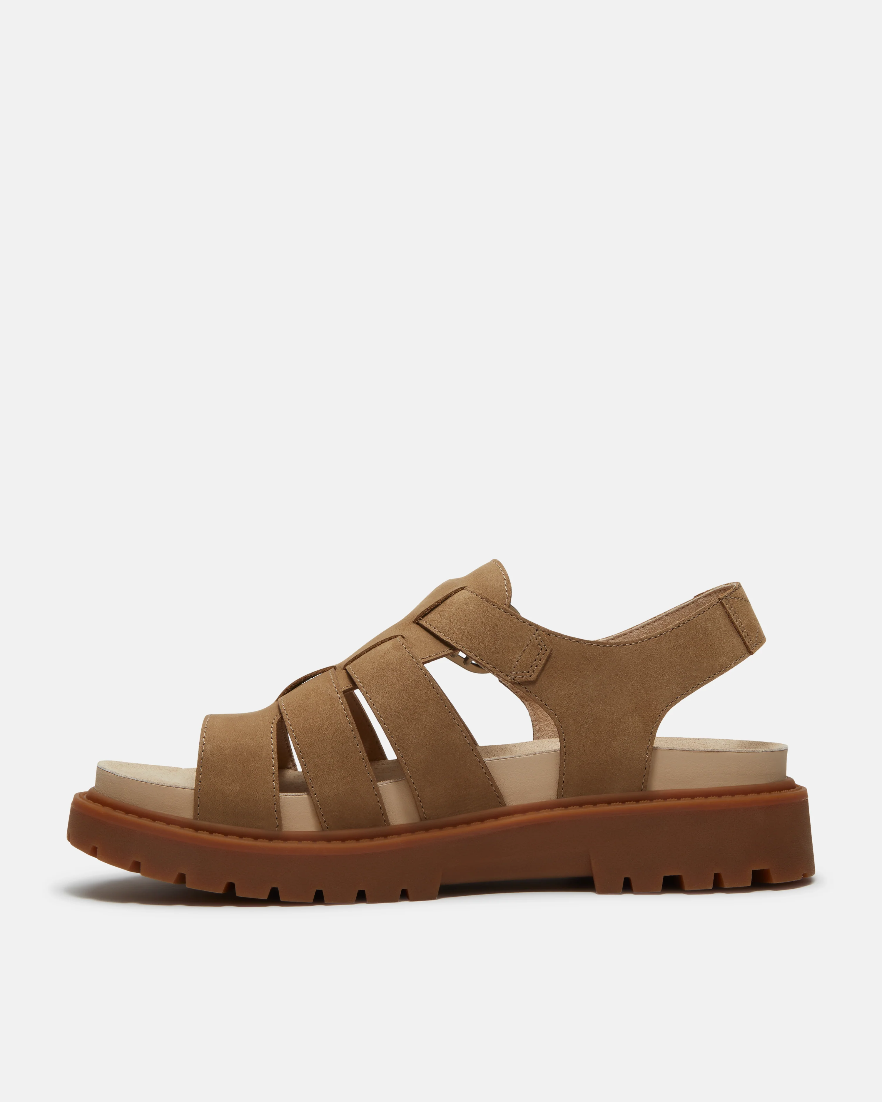Timberland Clairemont Way Nubuck Womens Fisherman Sandals - Mid Beige - Image 4