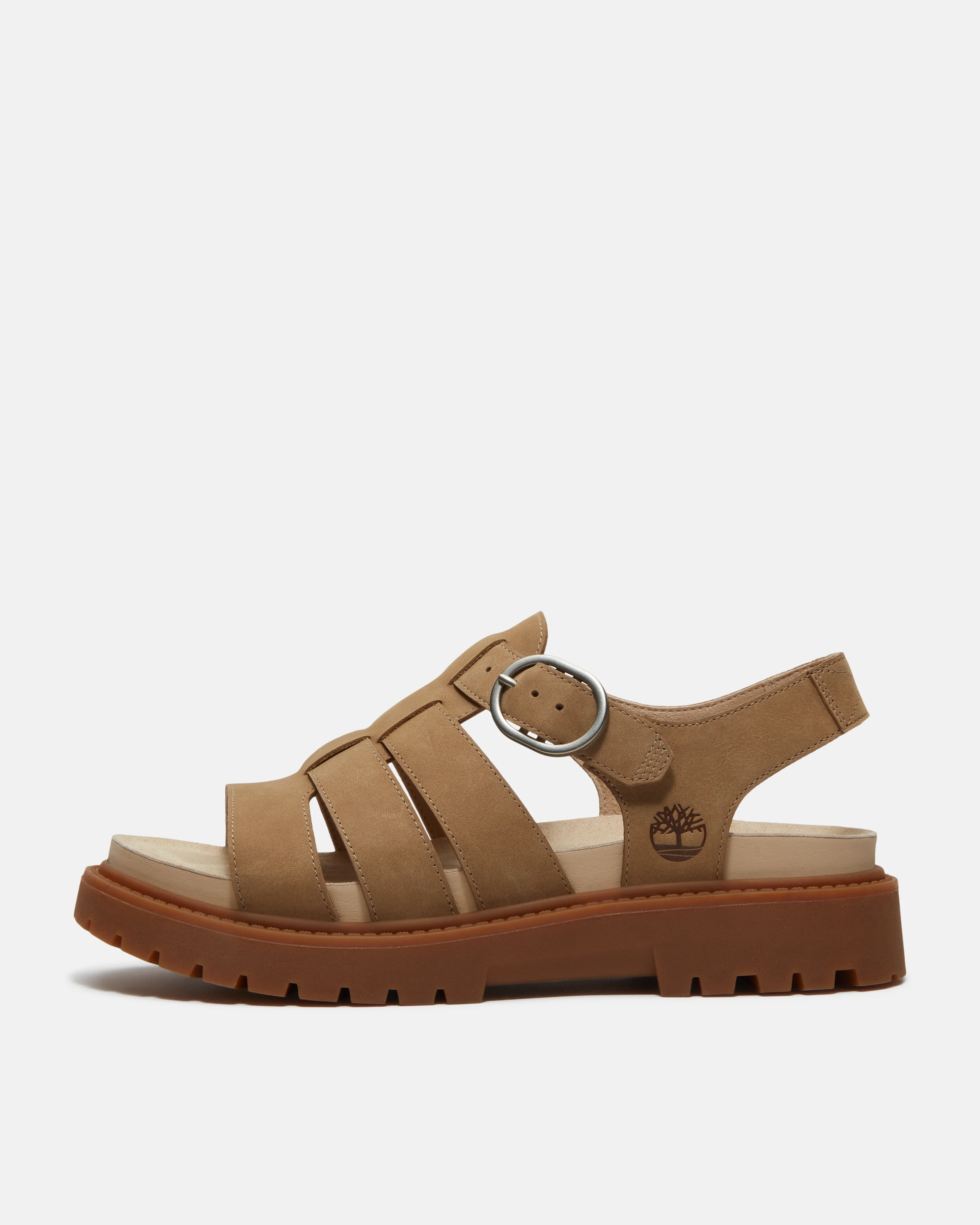 Timberland Clairemont Way Nubuck Womens Fisherman Sandals - Mid Beige - Image 5