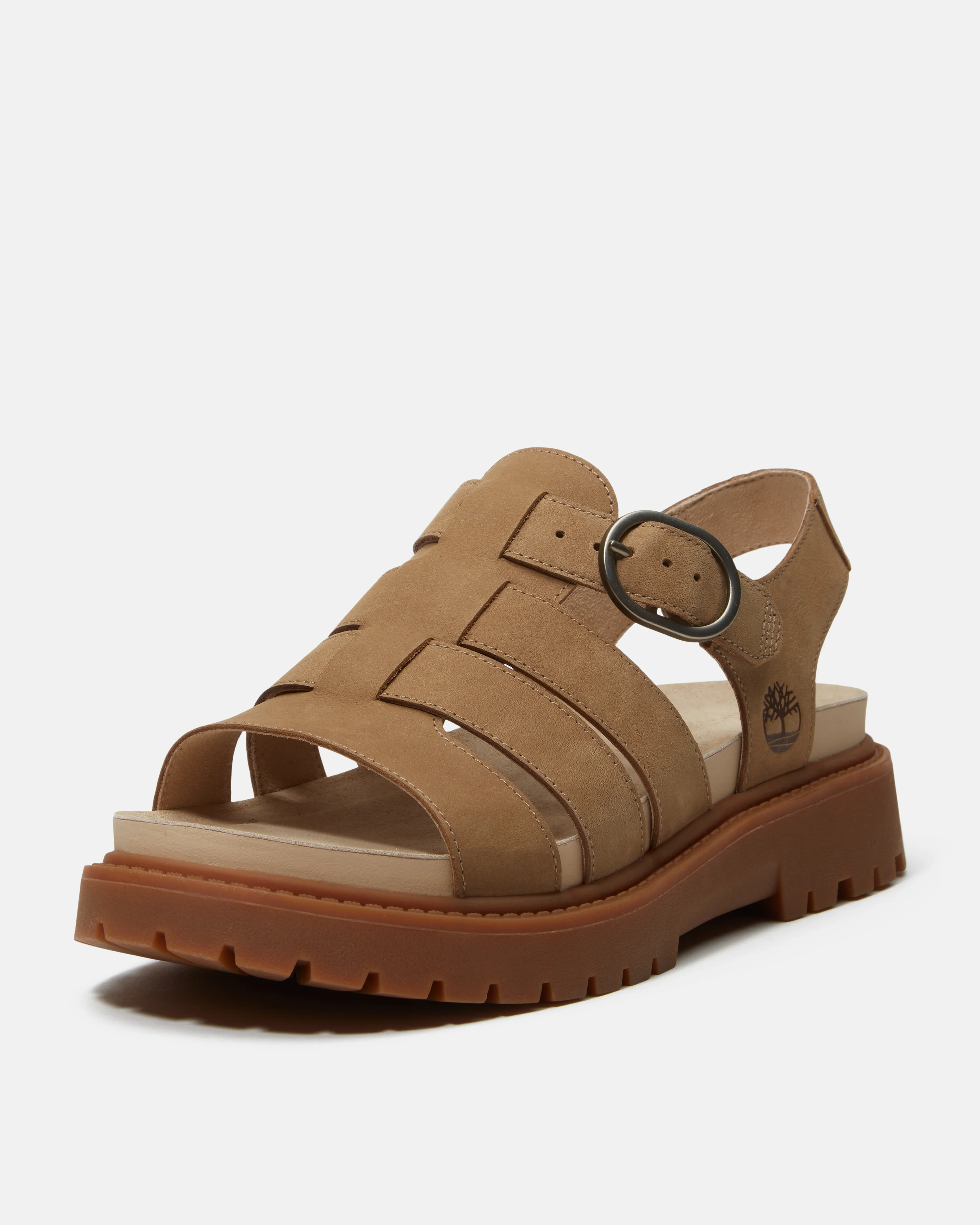 Timberland Clairemont Way Nubuck Womens Fisherman Sandals - Mid Beige - Image 6