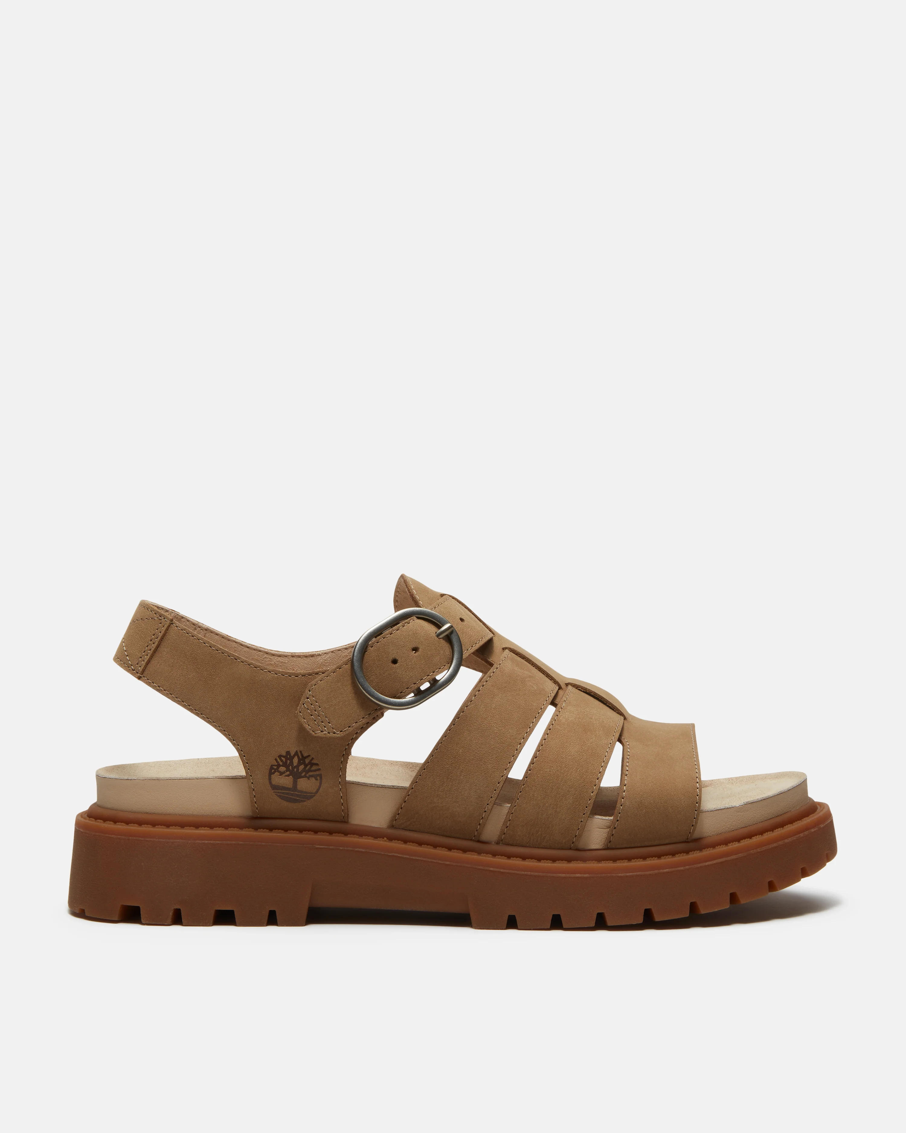 Timberland Clairemont Way Nubuck Womens Fisherman Sandals - Mid Beige - Image 7