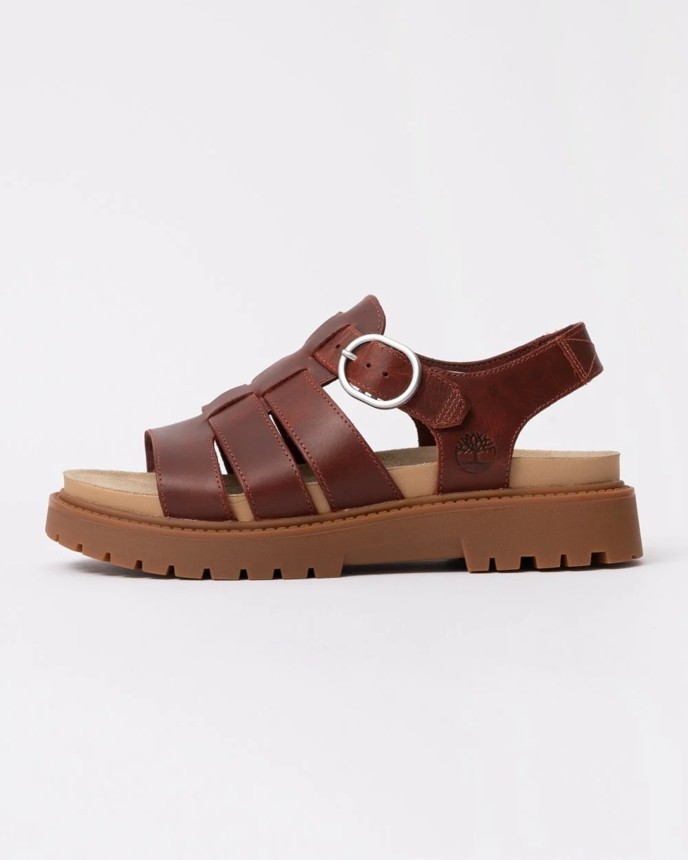 Timberland Clairemont Way Womens Fisherman Sandals - Dark Red Full Grain - Image 2