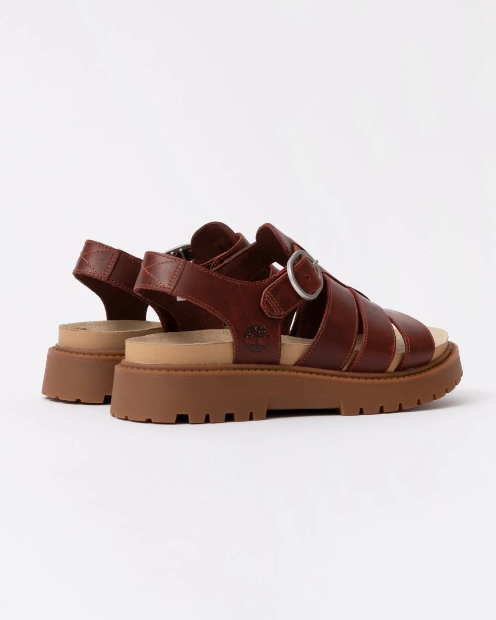 Timberland Clairemont Way Womens Fisherman Sandals - Dark Red Full Grain - Image 3