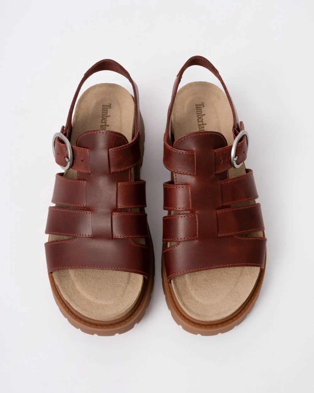 Timberland Clairemont Way Womens Fisherman Sandals - Dark Red Full Grain - Image 4