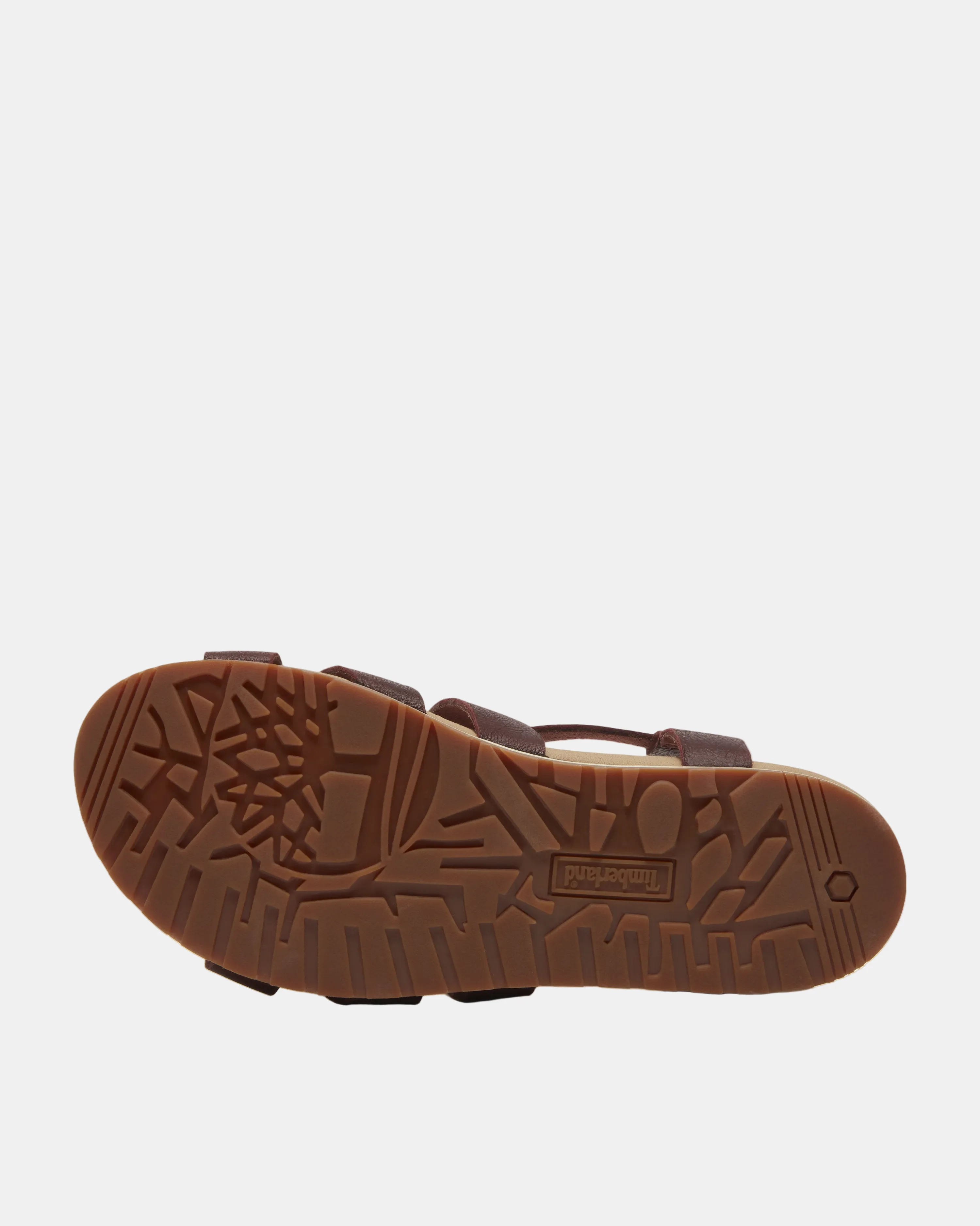 Timberland Malibu Waves Cross Strap Full Grain Leather Womens Sandals - Burgundy - Image 8