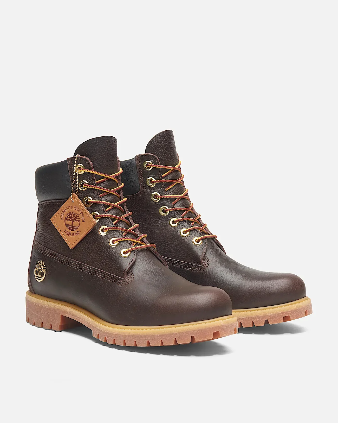 Timberland Mens Premium 6 Inch Full Grain Leather Waterproof Boot - Dark Brown/Black - Image 3