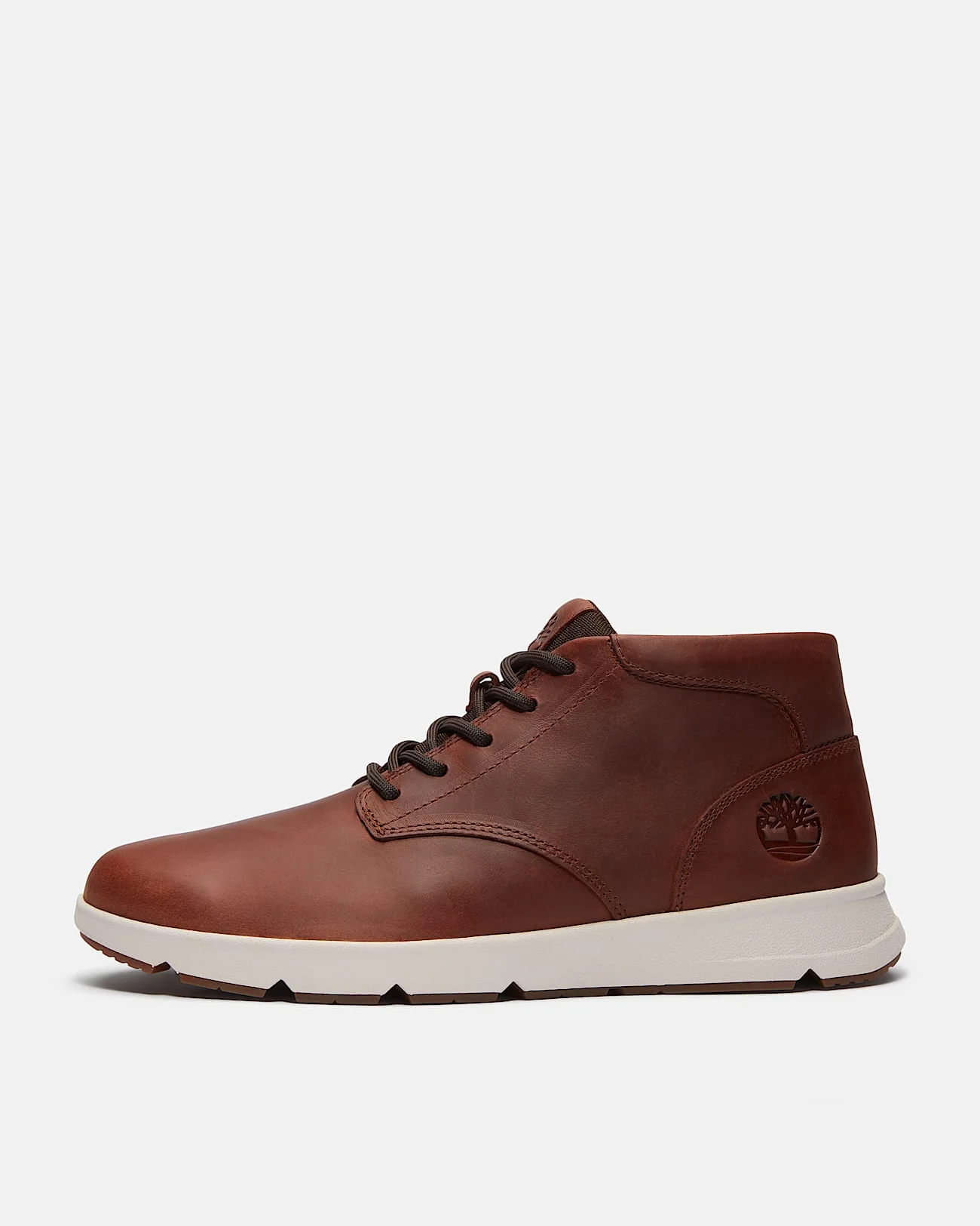 Timberland Parker Street Full Grain Leather Mid Mens Trainers - Rust - Image 2