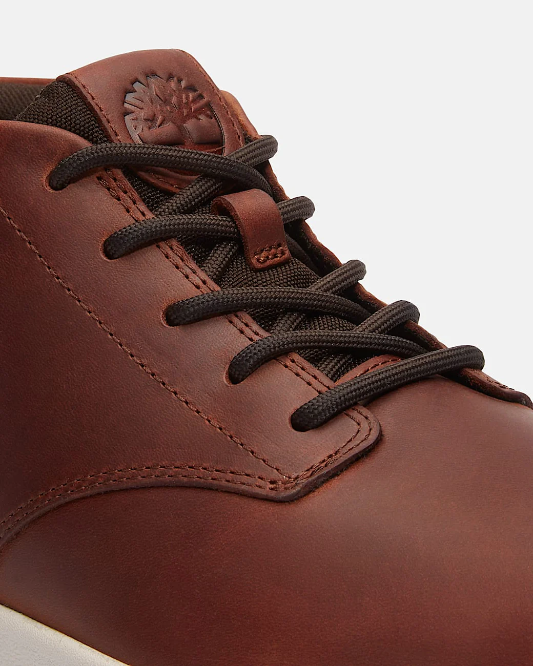 Timberland Parker Street Full Grain Leather Mid Mens Trainers - Rust - Image 3