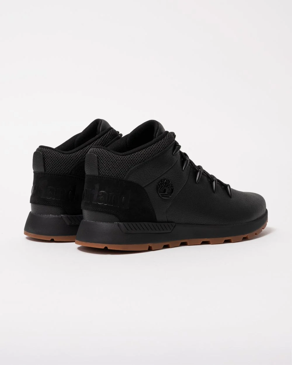 Timberland Sprint Trekker Mid Leather Mens Boots - Jet Black - Image 2