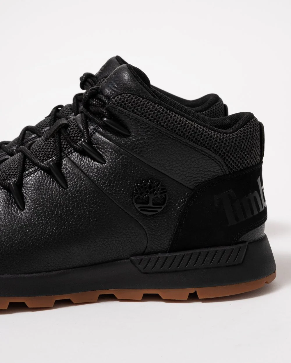 Timberland Sprint Trekker Mid Leather Mens Boots - Jet Black - Image 5
