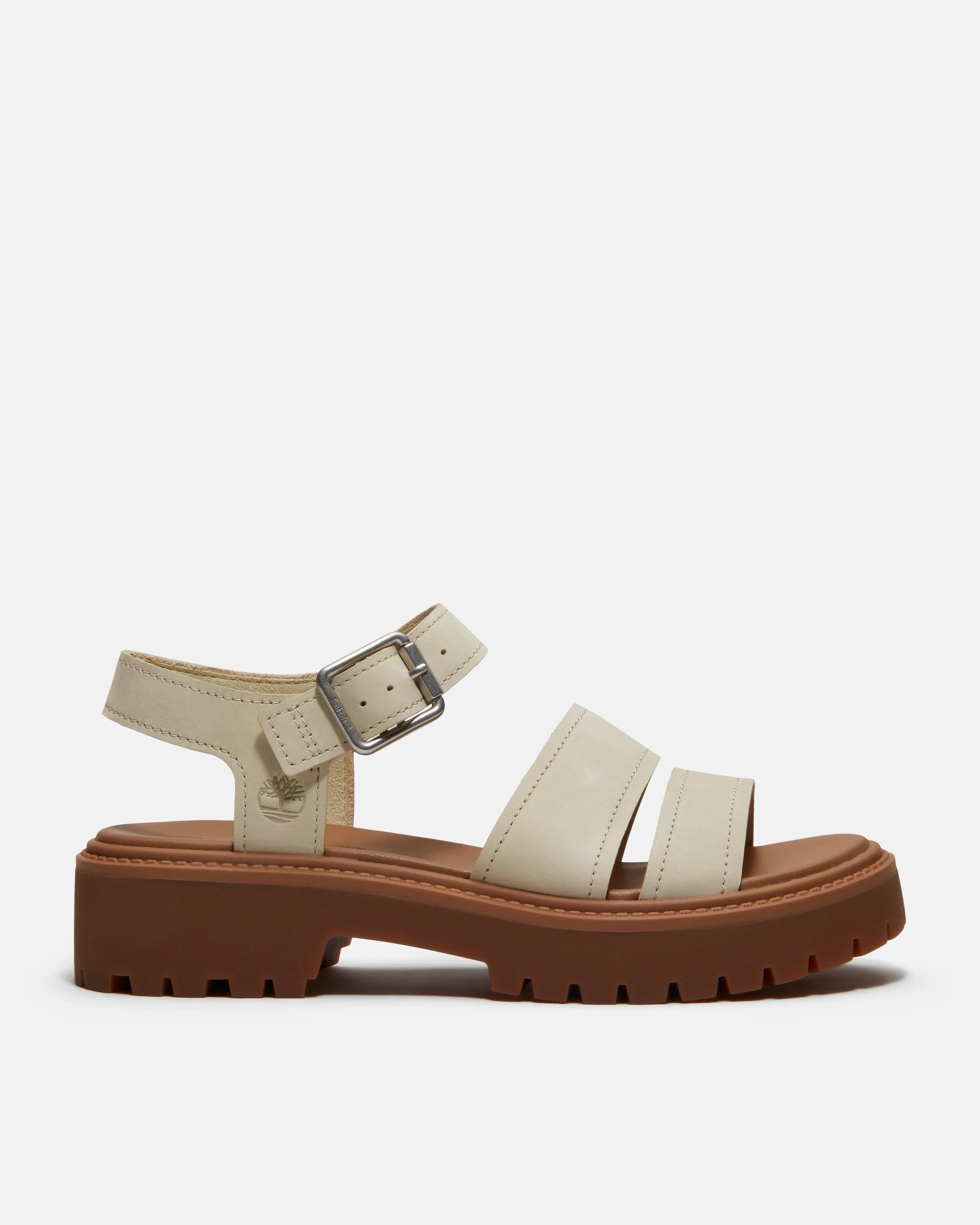 Timberland Stone Street Backstrap Nubuck Womens Sandals - Light Beige - Image 2