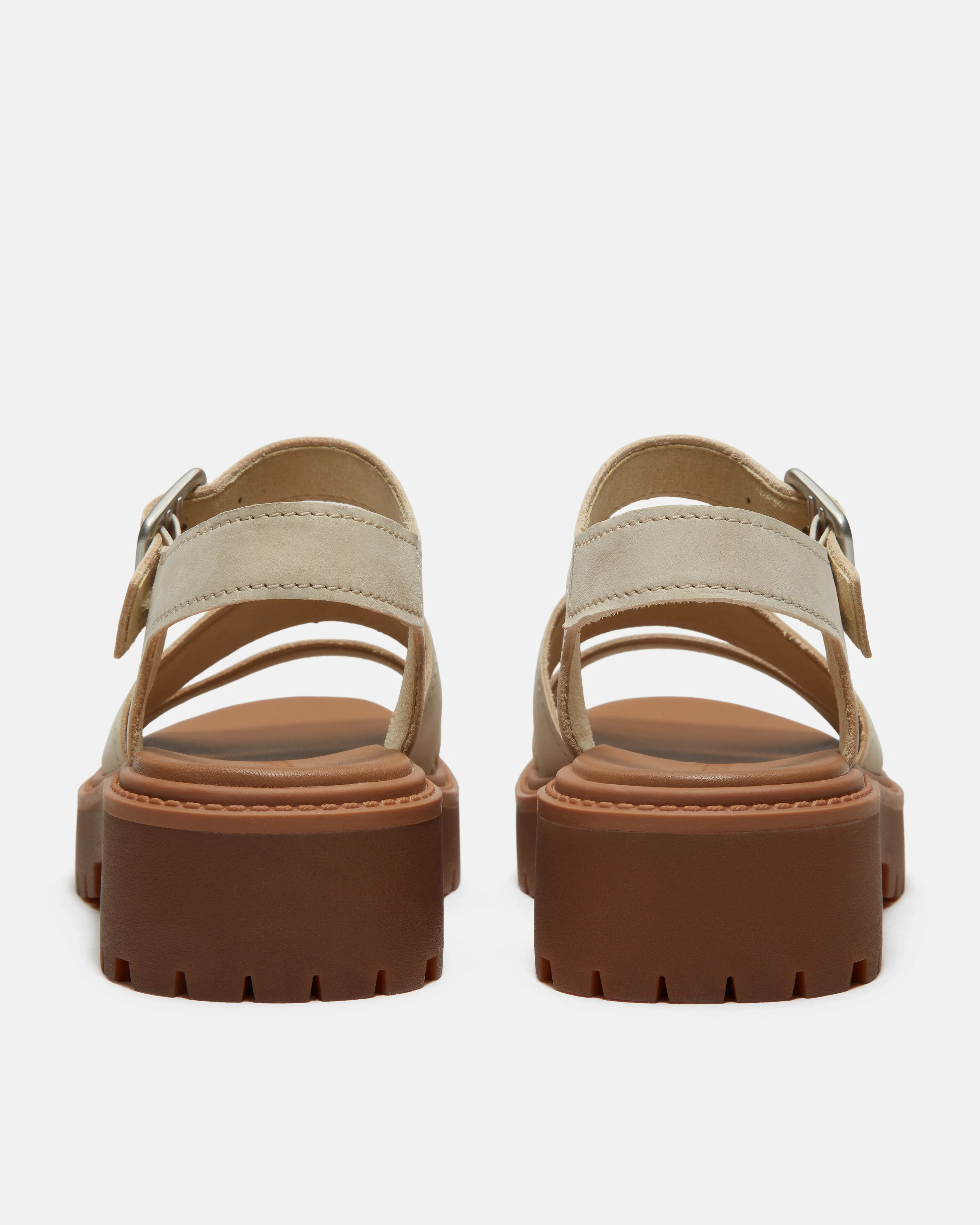 Timberland Stone Street Backstrap Nubuck Womens Sandals - Light Beige - Image 5