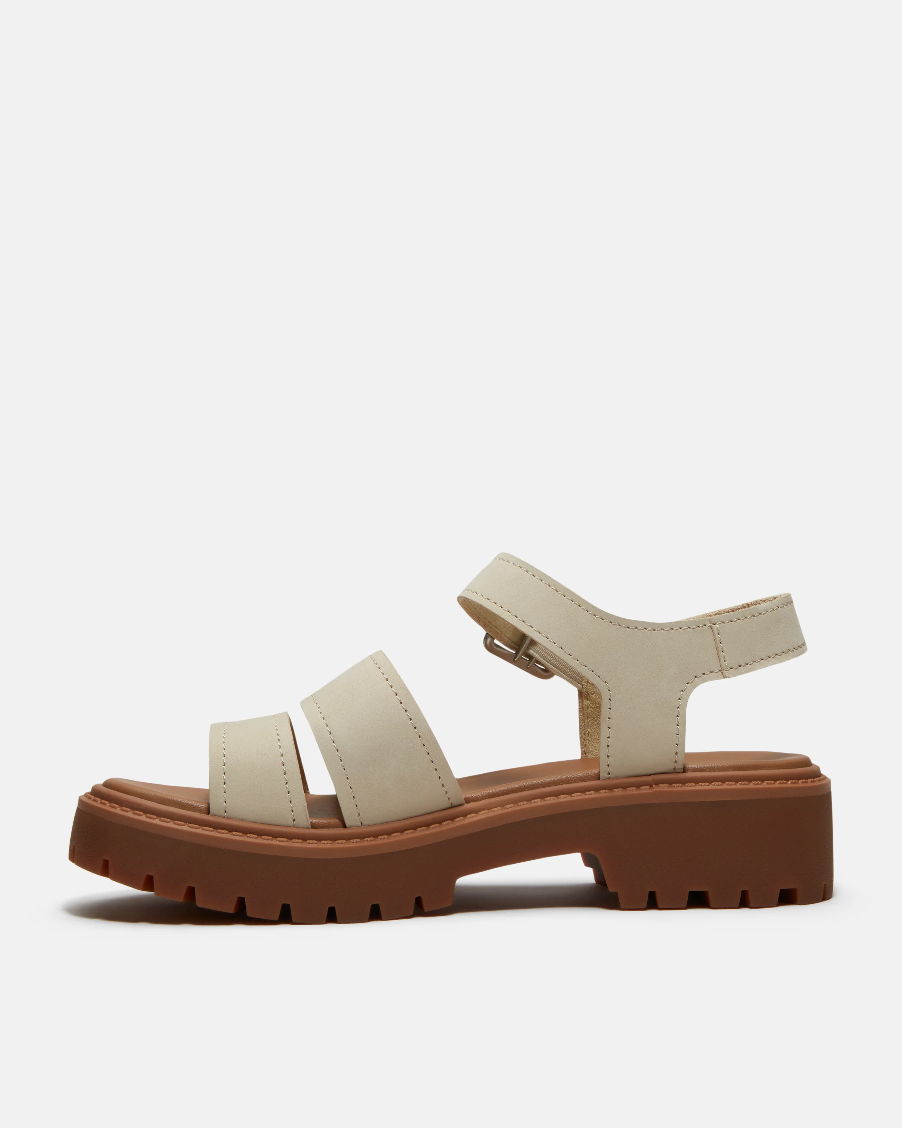 Timberland Stone Street Backstrap Nubuck Womens Sandals - Light Beige - Image 6