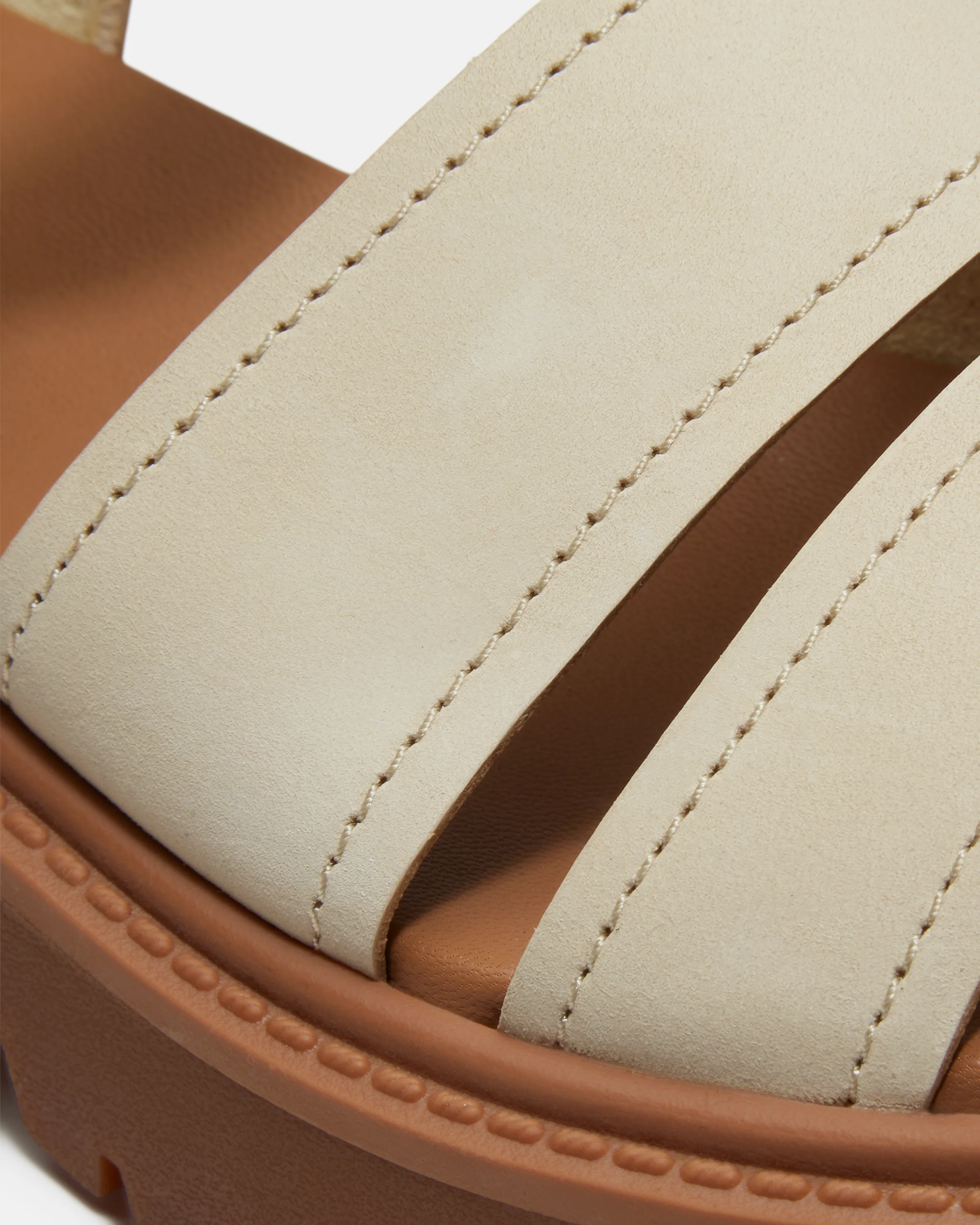 Timberland Stone Street Backstrap Nubuck Womens Sandals - Light Beige - Image 7