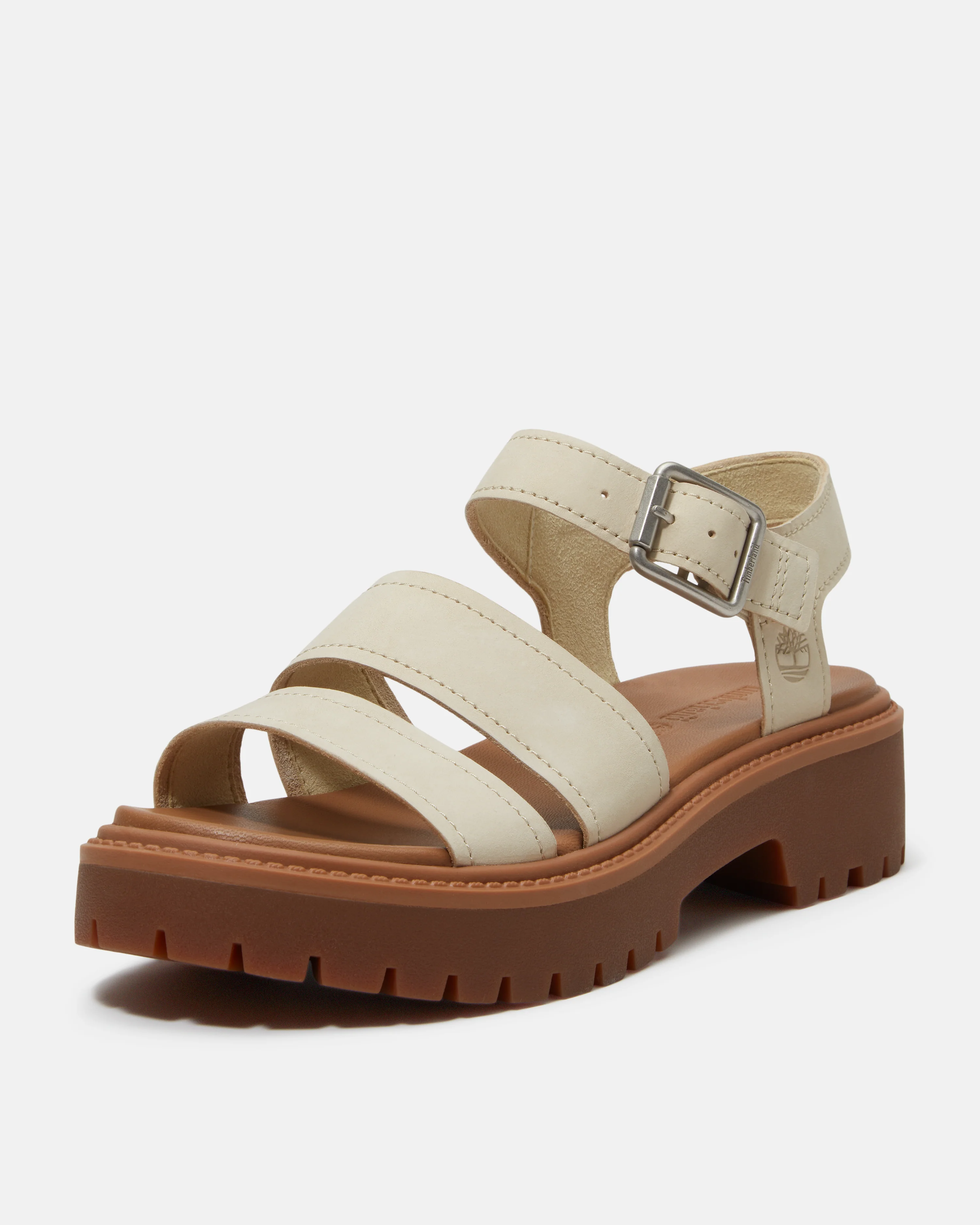 Timberland Stone Street Backstrap Nubuck Womens Sandals - Light Beige - Image 8