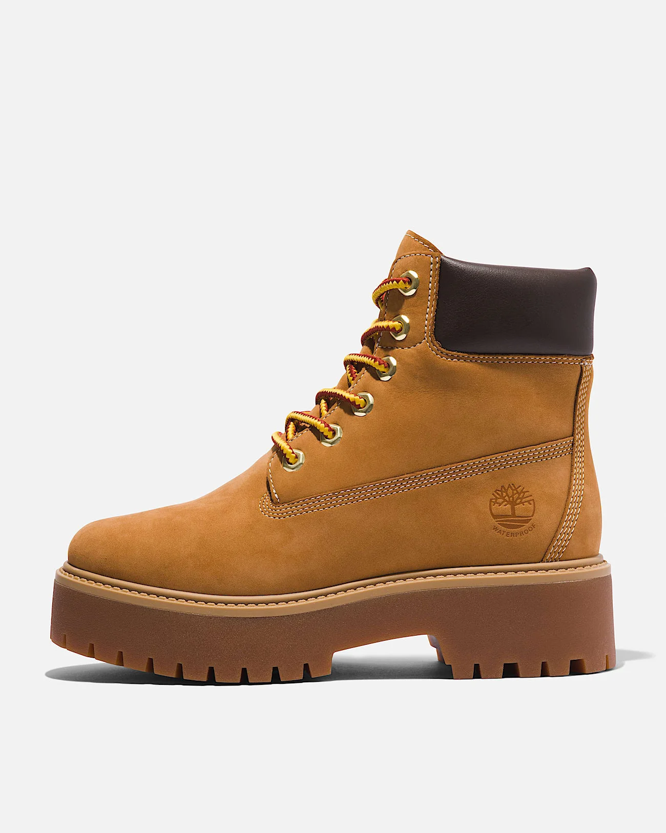 Timberland Stone Street Womens 6-Inch Waterproof Platform Boot - Wheat - Image 4