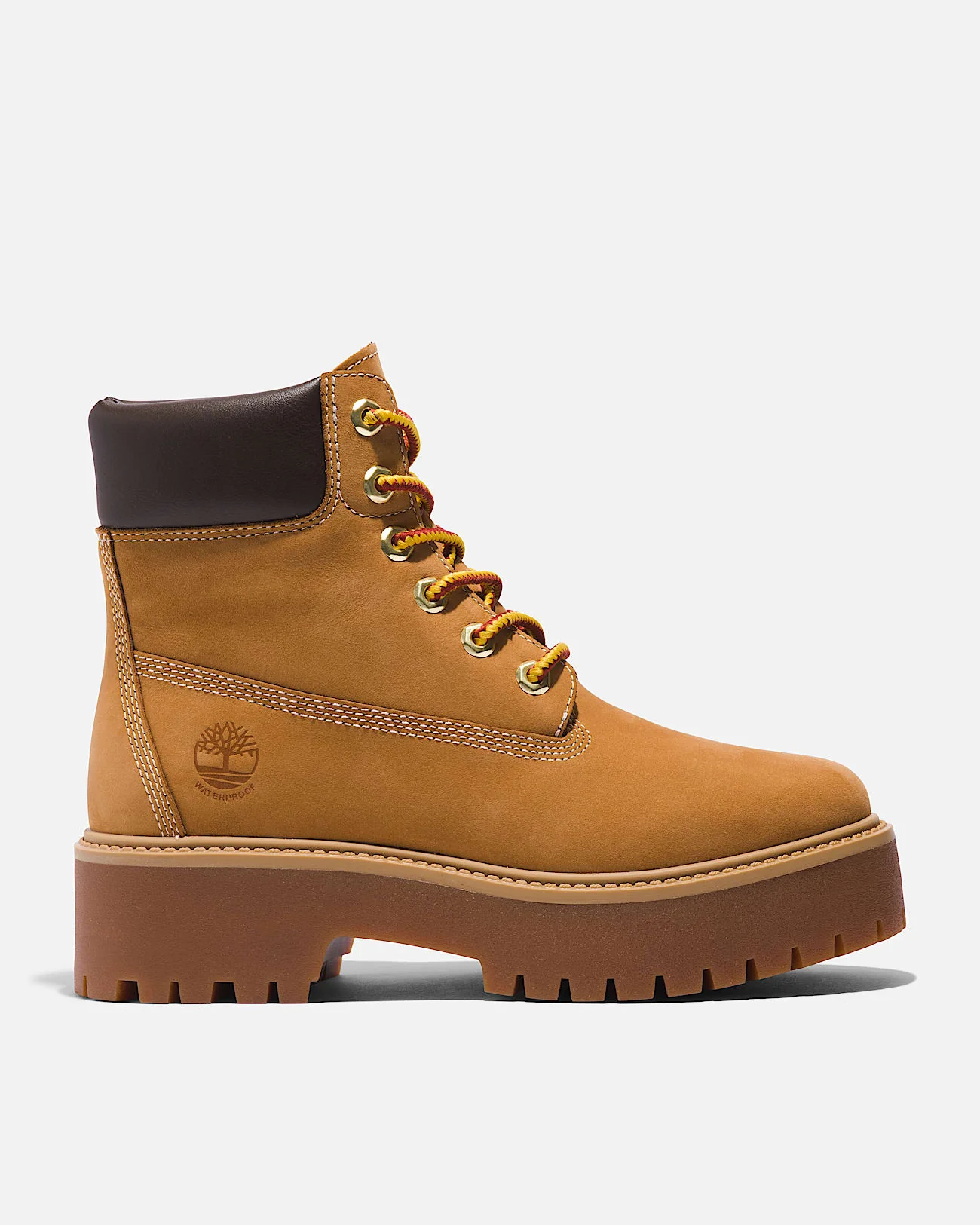 Timberland Stone Street Womens 6-Inch Waterproof Platform Boot - Wheat - Image 9