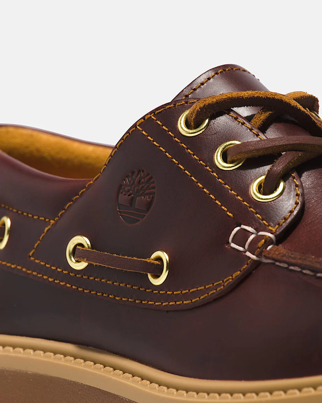 Timberland Stone Street Womens Platform Boat Shoes - Root Beer - Image 5