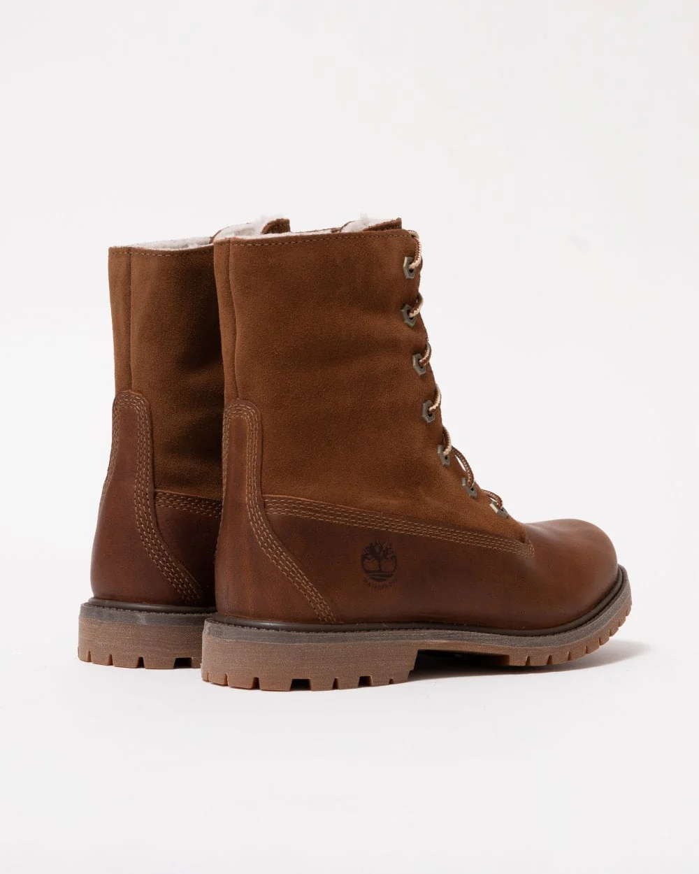 Timberland Womens Warm-Lined Waterproof Roll-Top Boot - Dark Brown - Image 3