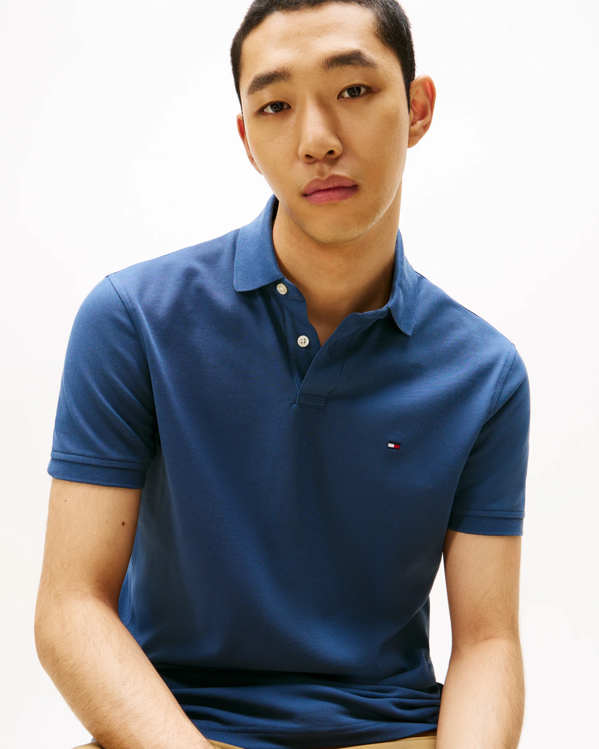 Tommy Hilfiger 1985 Regular Fit Mens Polo - Aegean Sea - Image 2