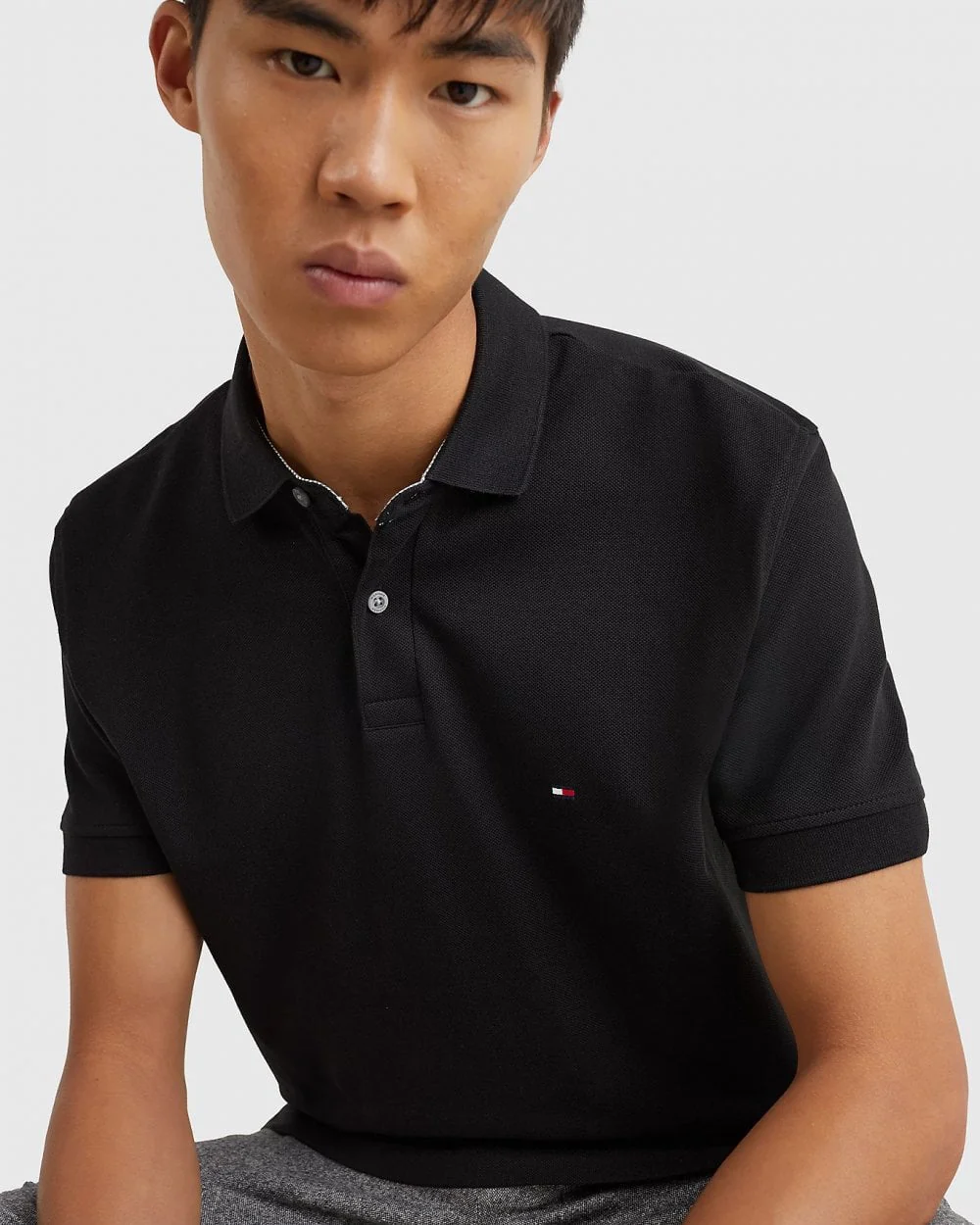 Tommy Hilfiger 1985 Regular Fit Mens Polo - Black - Image 2