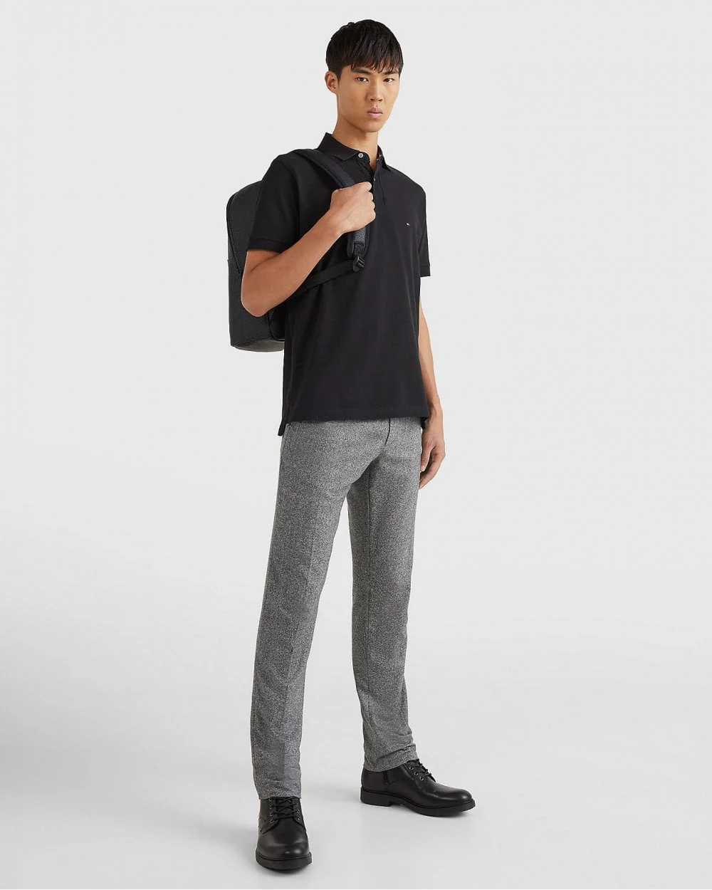 Tommy Hilfiger 1985 Regular Fit Mens Polo - Black - Image 3