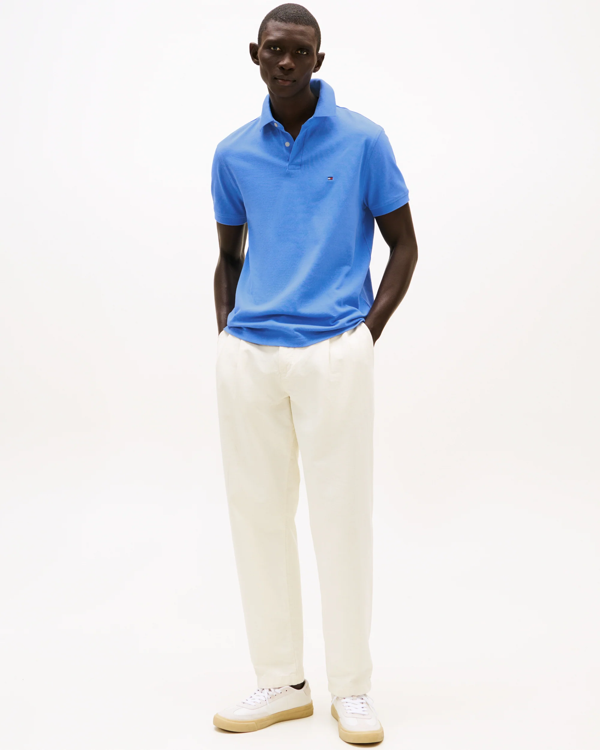 Tommy Hilfiger 1985 Regular Fit Mens Polo - Blue Spell - Image 3