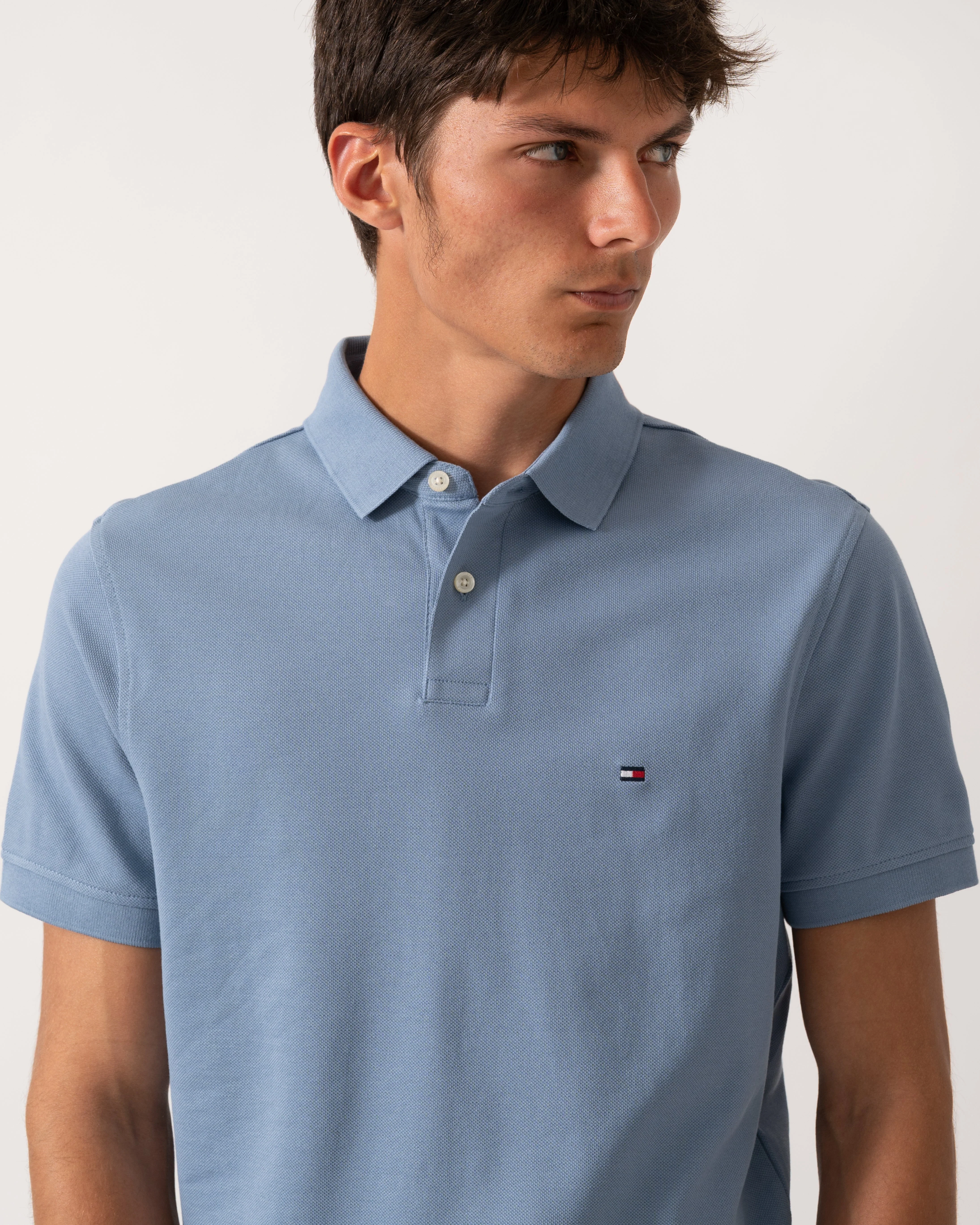 Tommy Hilfiger 1985 Regular Fit Mens Polo - Brisk Blue - Image 2