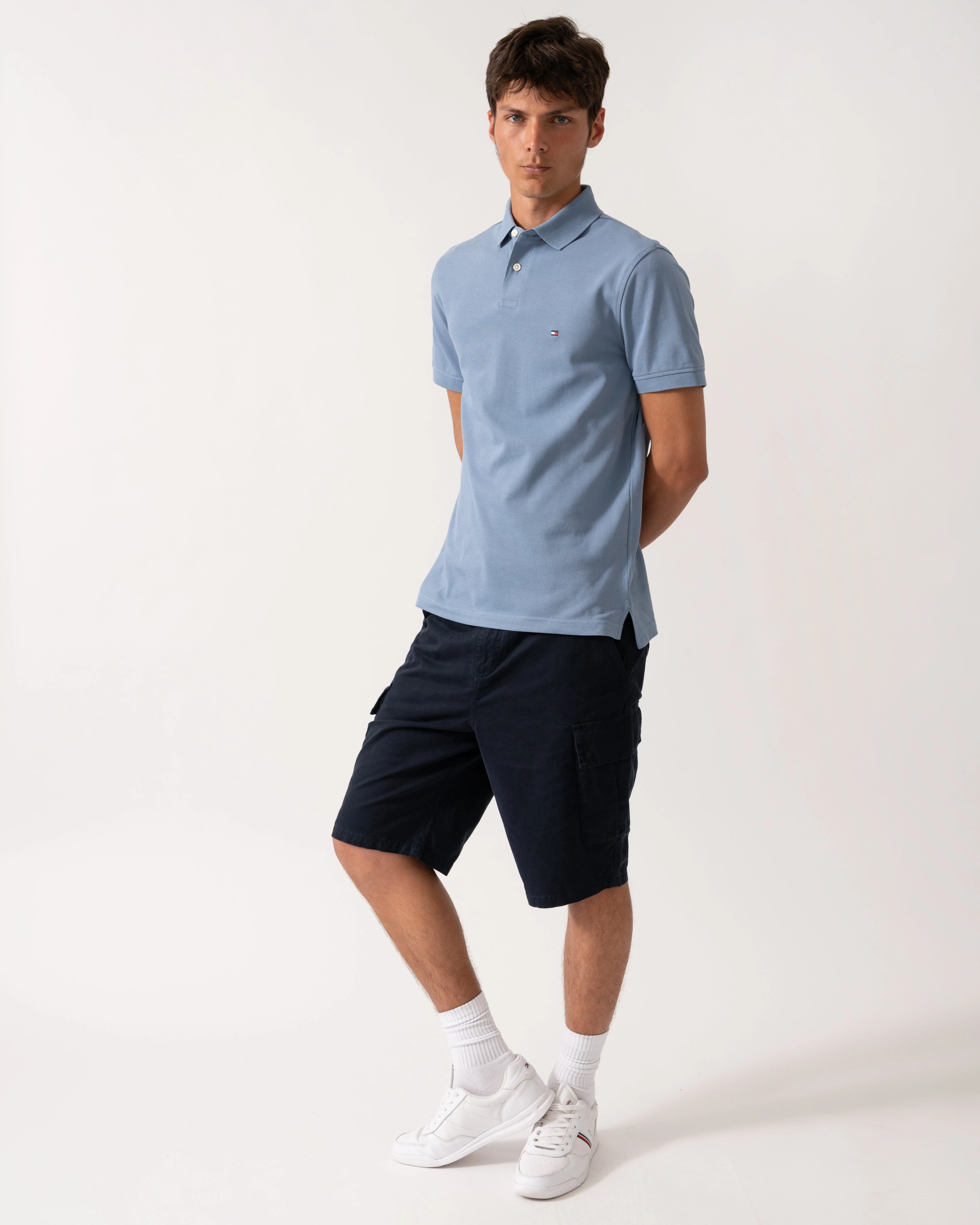 Tommy Hilfiger 1985 Regular Fit Mens Polo - Brisk Blue - Image 3