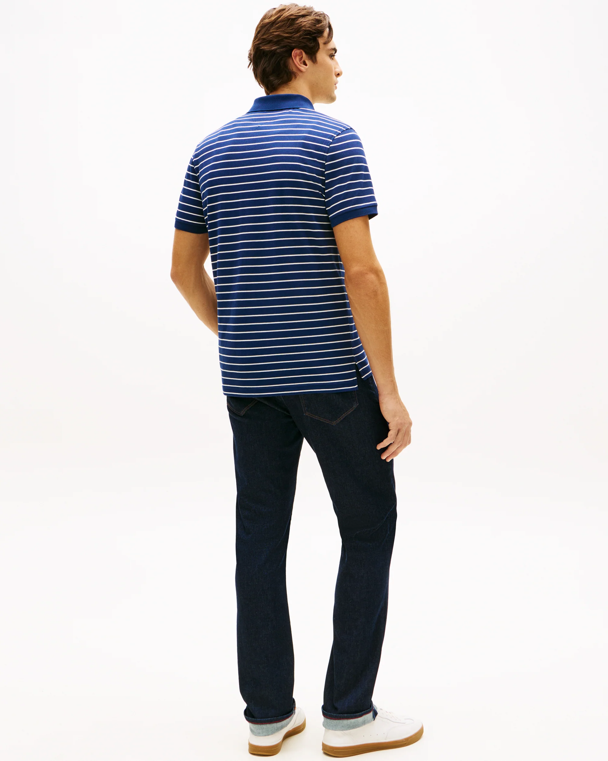 Tommy Hilfiger 1985 Regular Fit Mens Polo - Carbon Navy/Ivory Petal - Image 4