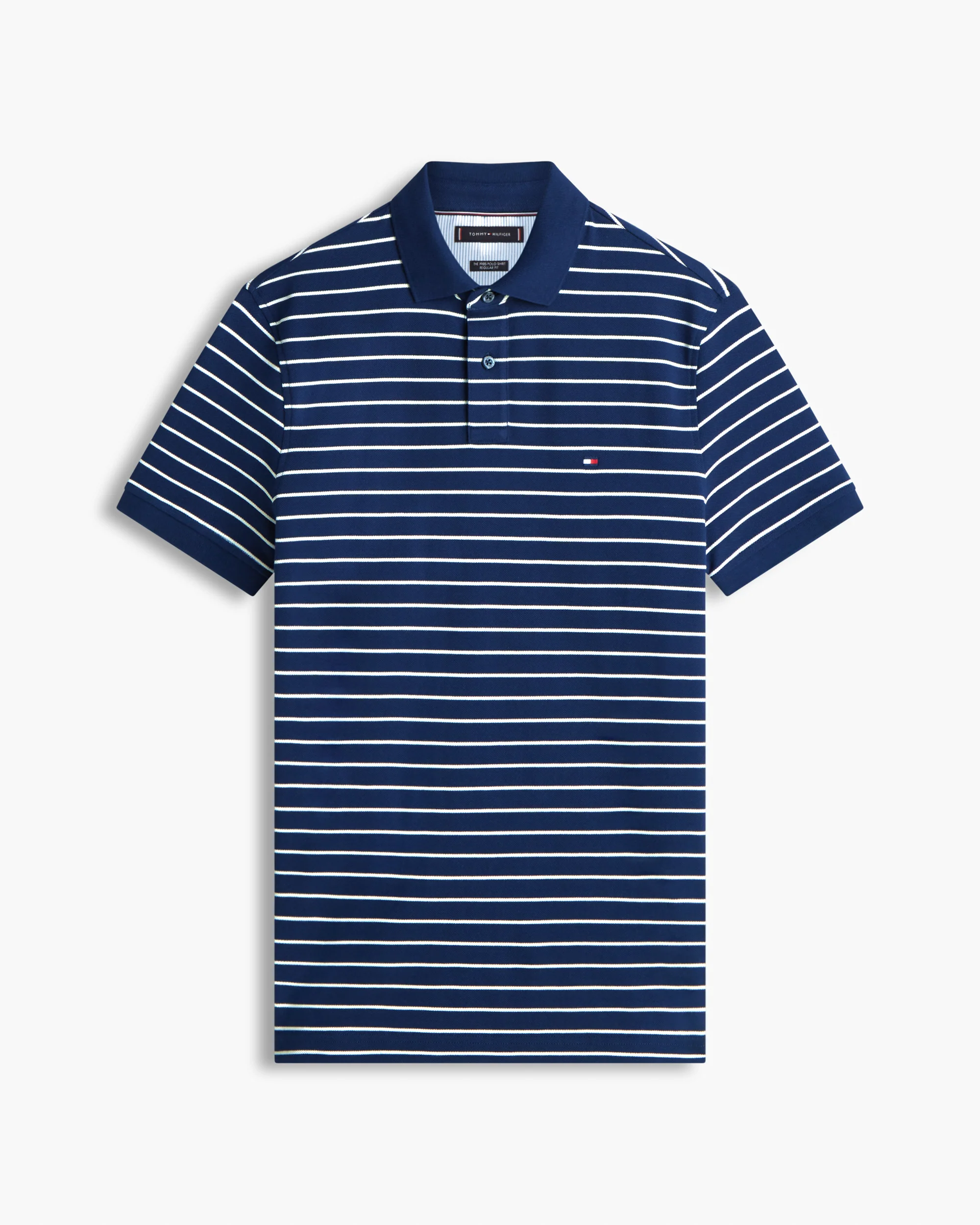 Tommy Hilfiger 1985 Regular Fit Mens Polo - Carbon Navy/Ivory Petal - Image 5