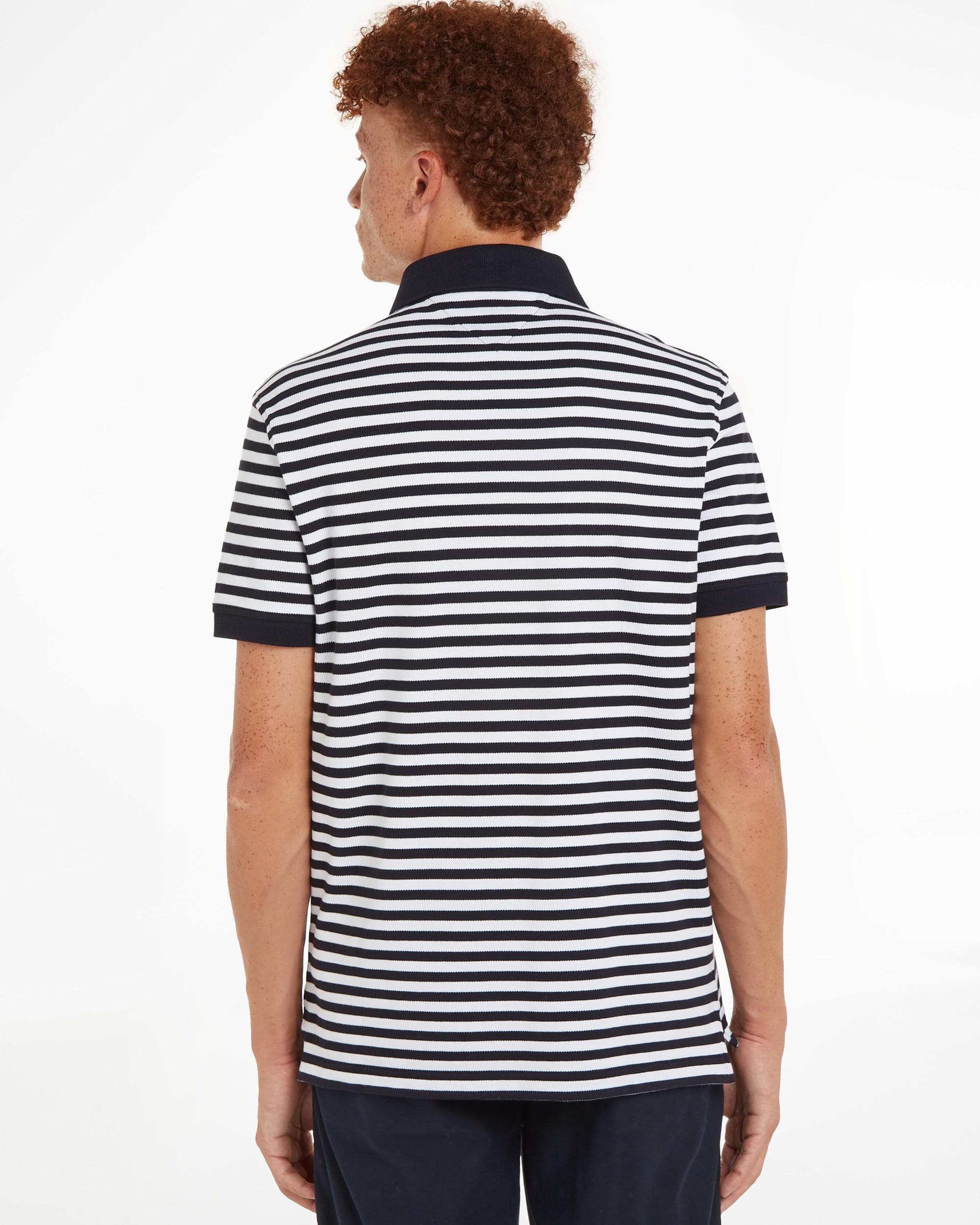 Tommy Hilfiger 1985 Regular Fit Mens Polo - Desert Sky / White - Image 3