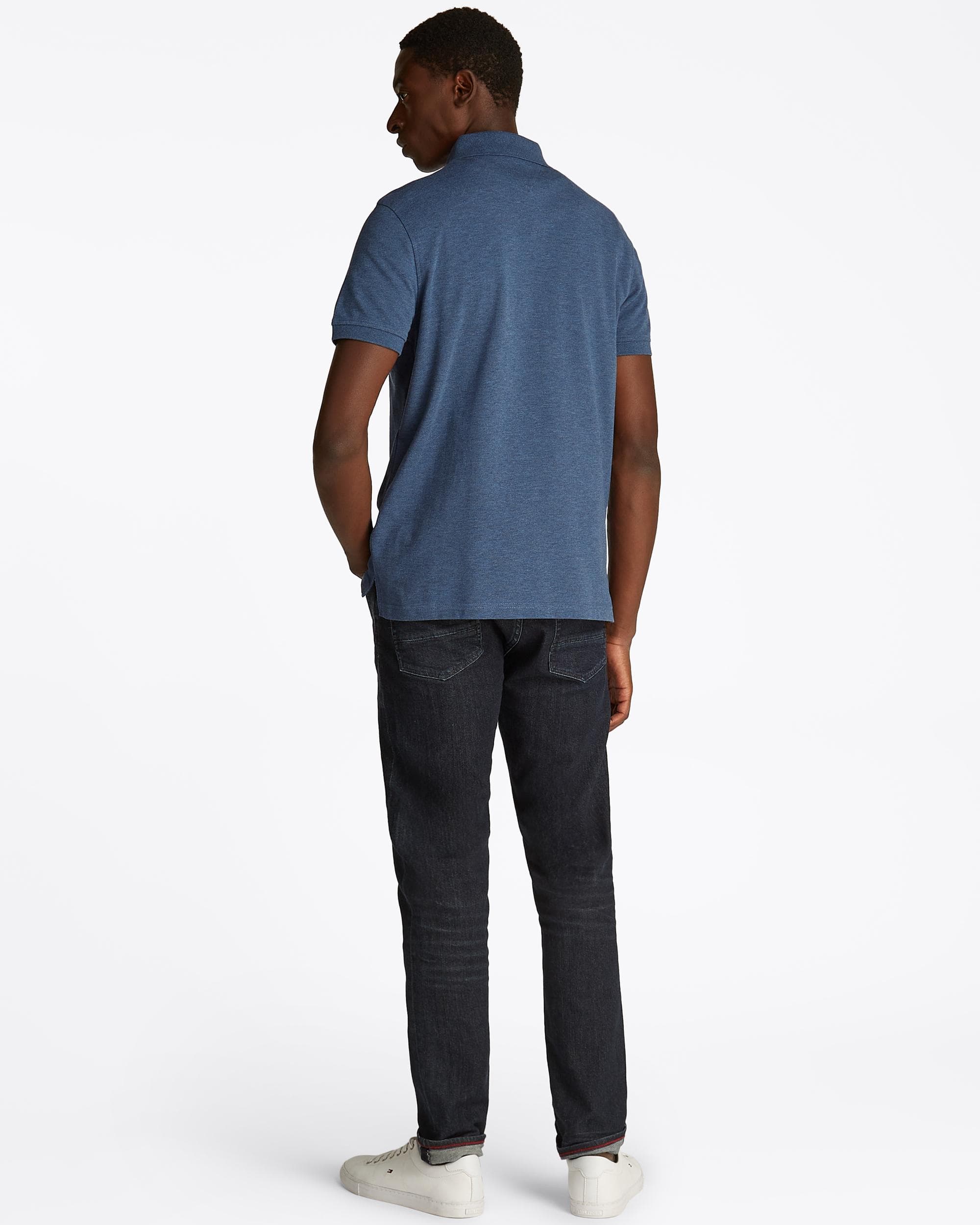 Tommy Hilfiger 1985 Regular Fit Mens Polo - Faded Indigo Heather - Image 3