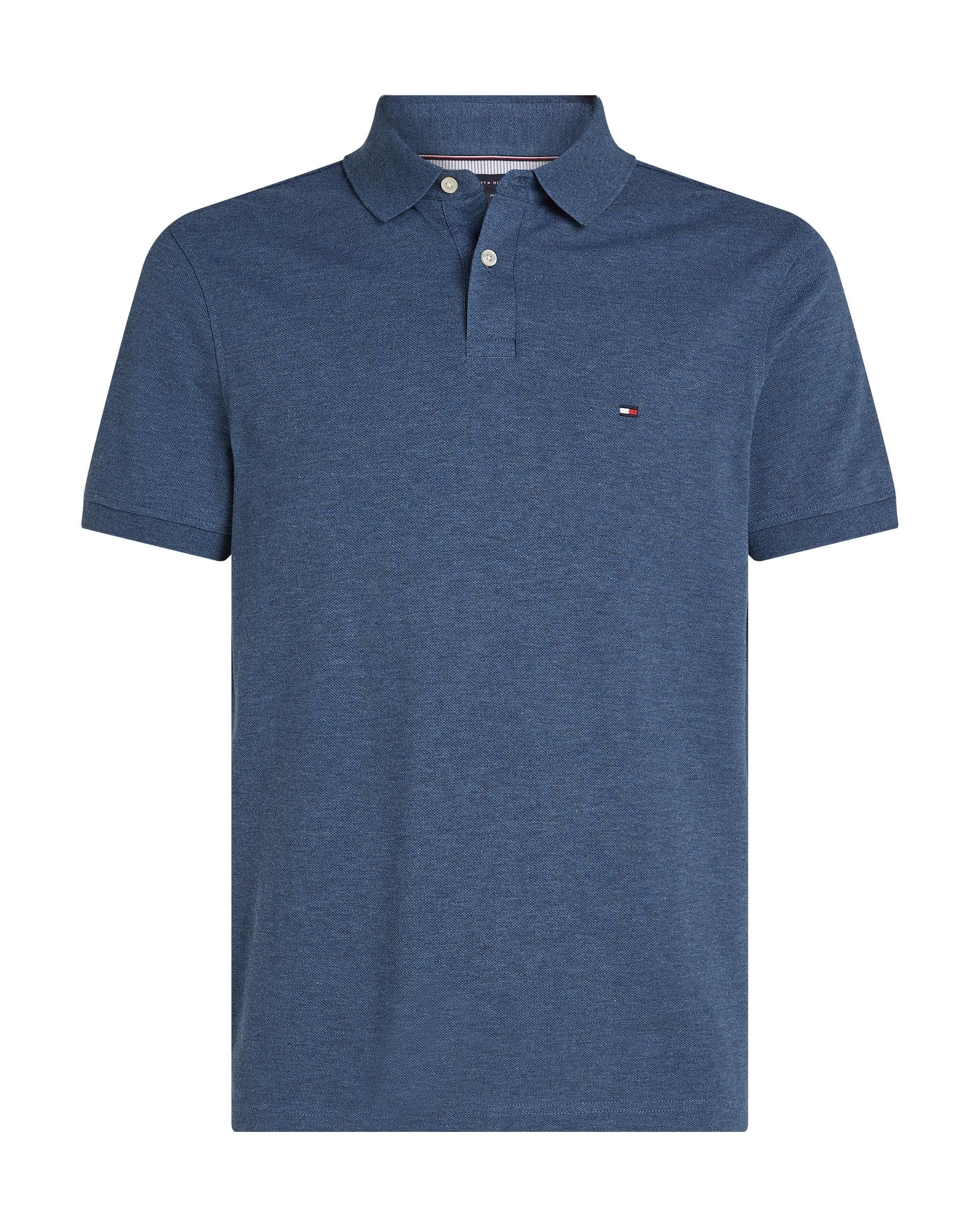 Tommy Hilfiger 1985 Regular Fit Mens Polo - Faded Indigo Heather - Image 5