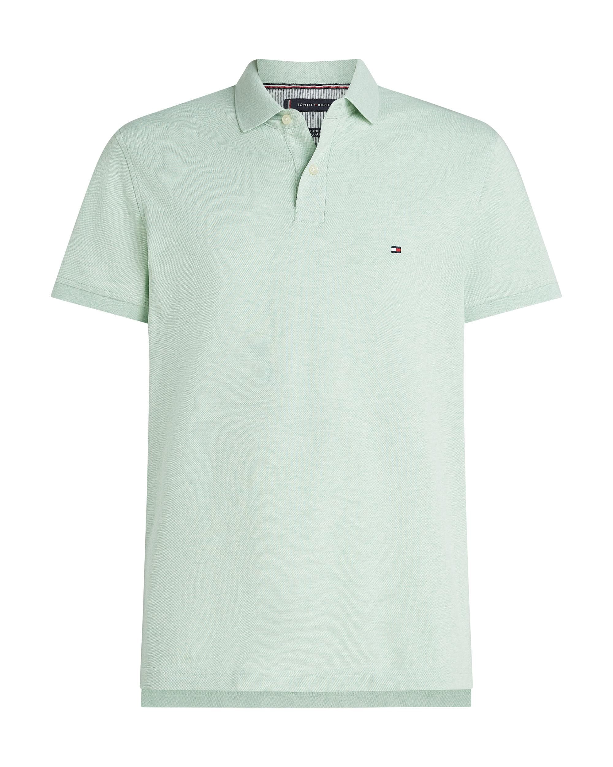 Tommy Hilfiger 1985 Regular Fit Mens Polo - Mint Gel Heather - Image 5