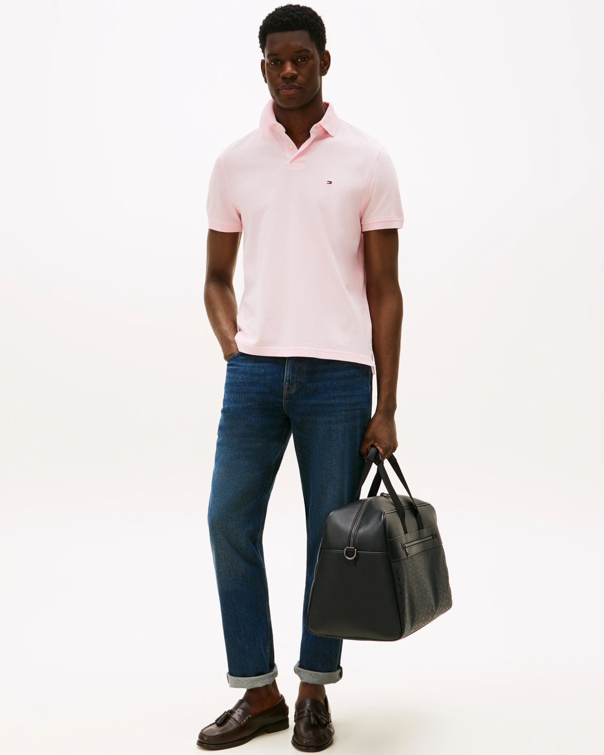 Tommy Hilfiger 1985 Regular Fit Mens Polo - Pink Lily - Image 2